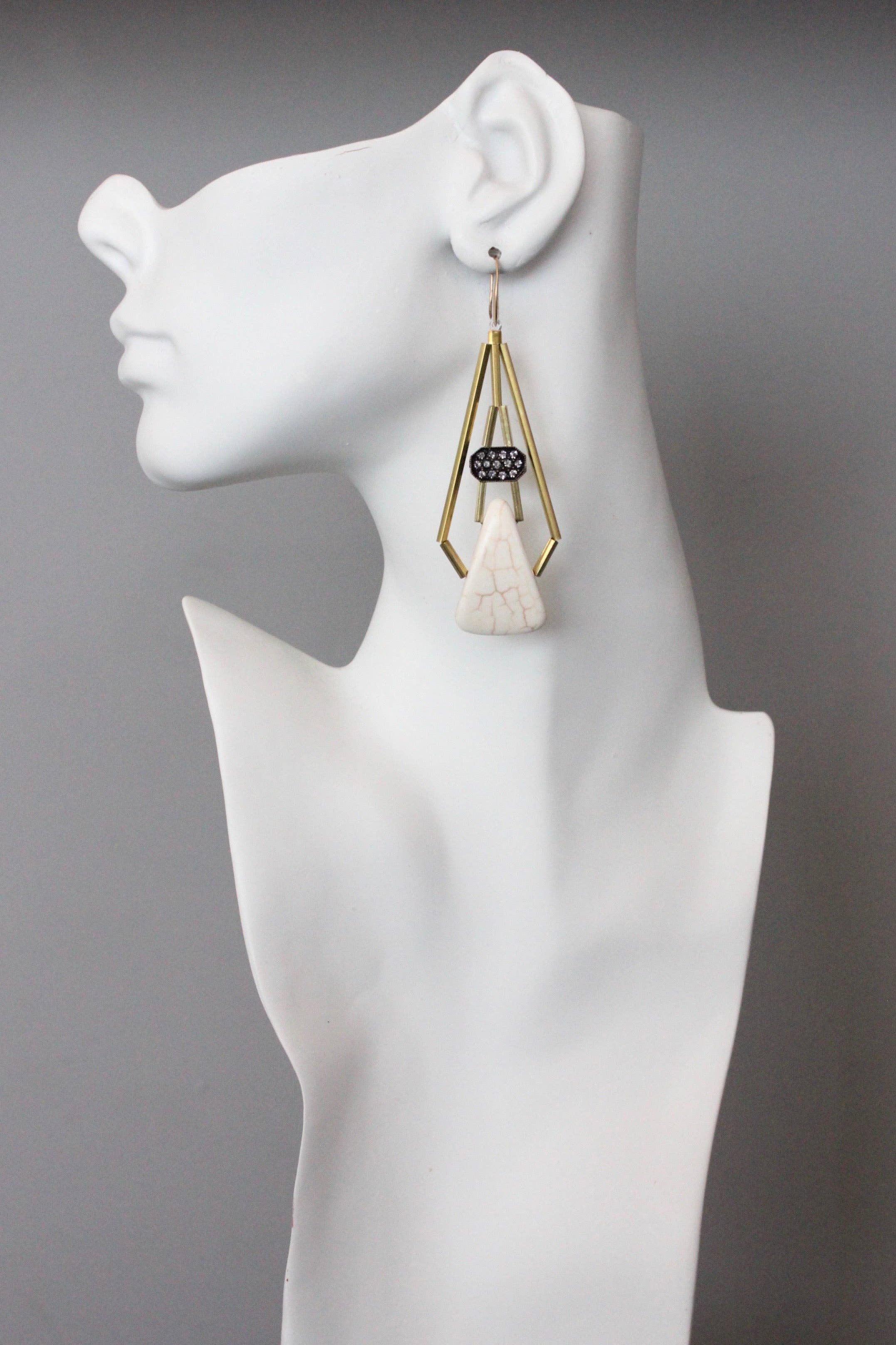 Magnesite earrings, photo 2 of 3