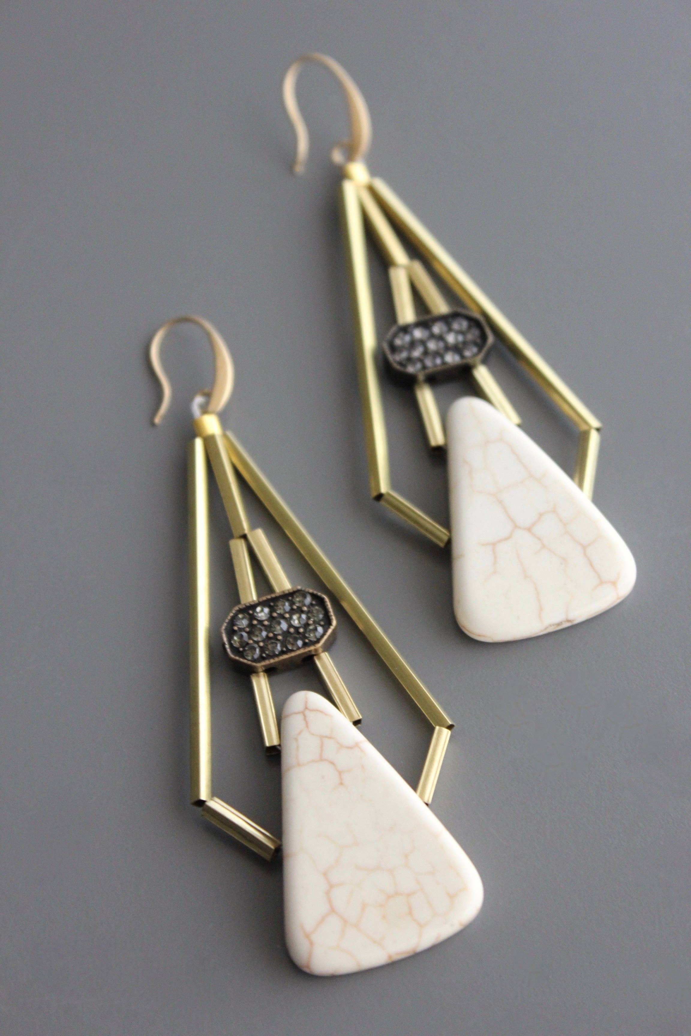 Magnesite earrings, photo 3 of 3