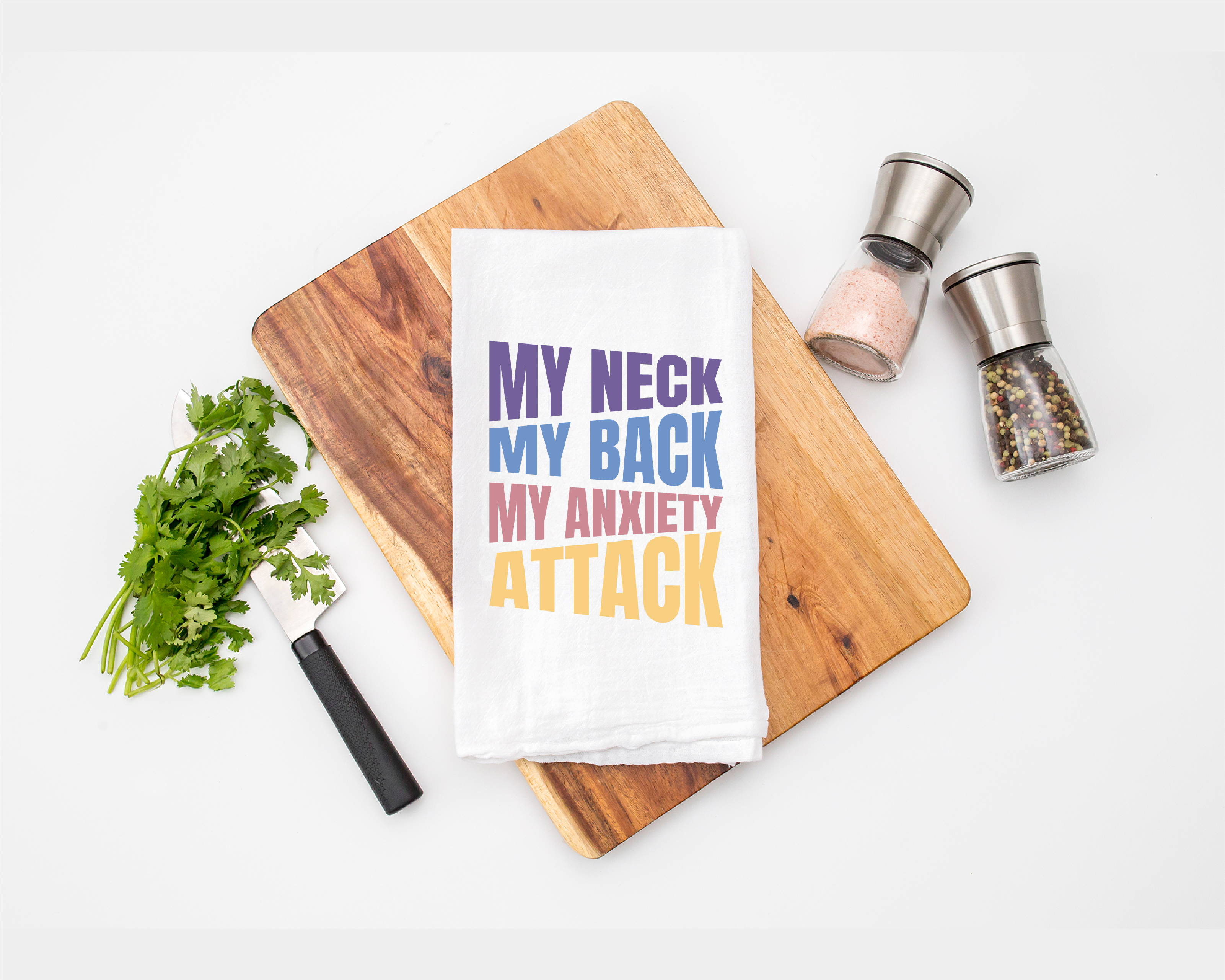 My Neck My Back Kitchen Tea Towel