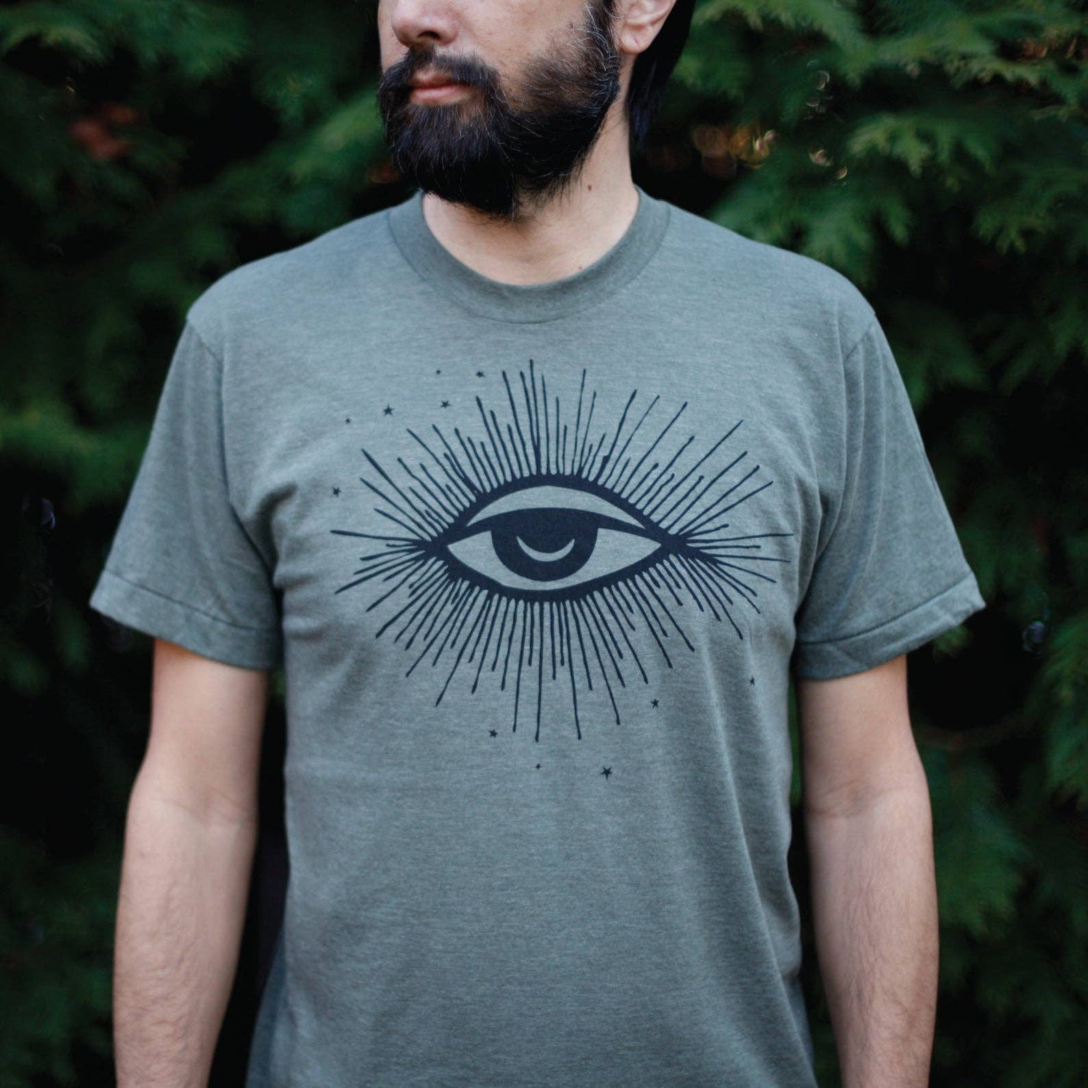 Hex Witchcraft Moon and Stars Unisex Tee Heather Lieutenant: M
