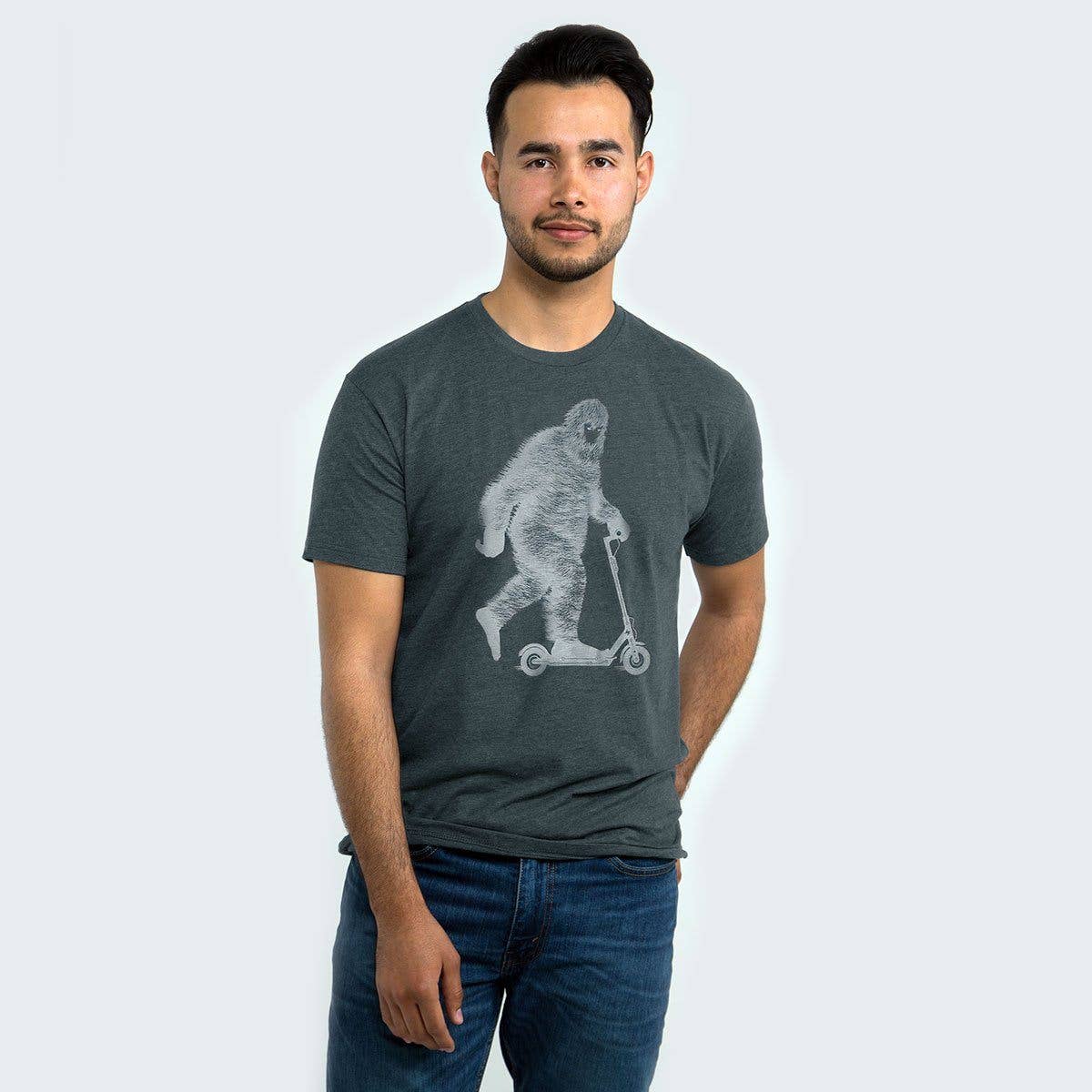 GLOW BIG - Scooter Riding Sasquatch Glow T-shirt: XXL, photo 4 of 4