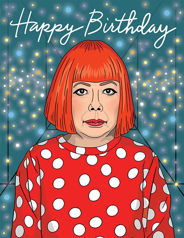 Yayoi Kusama Happy Birthday Card