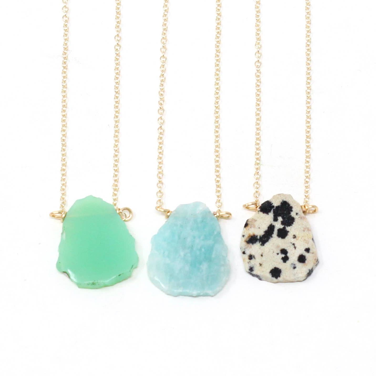 Tiny Necklaces - Flat Gem