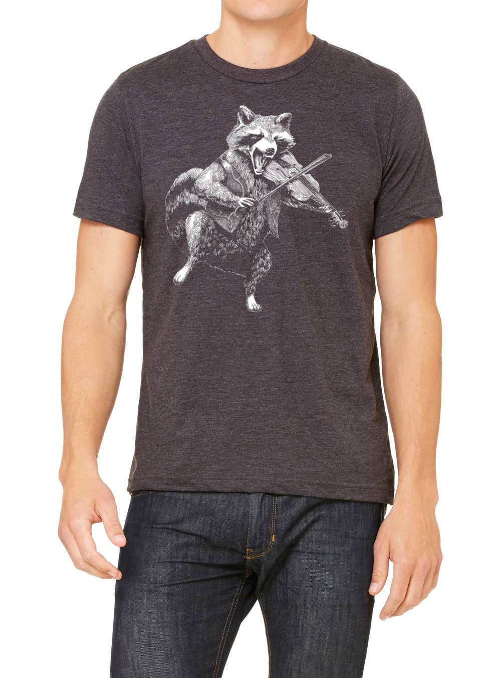 Raccoon Playing Fiddle Shirt | Trash Panda Violin Player, photo 3 of 5