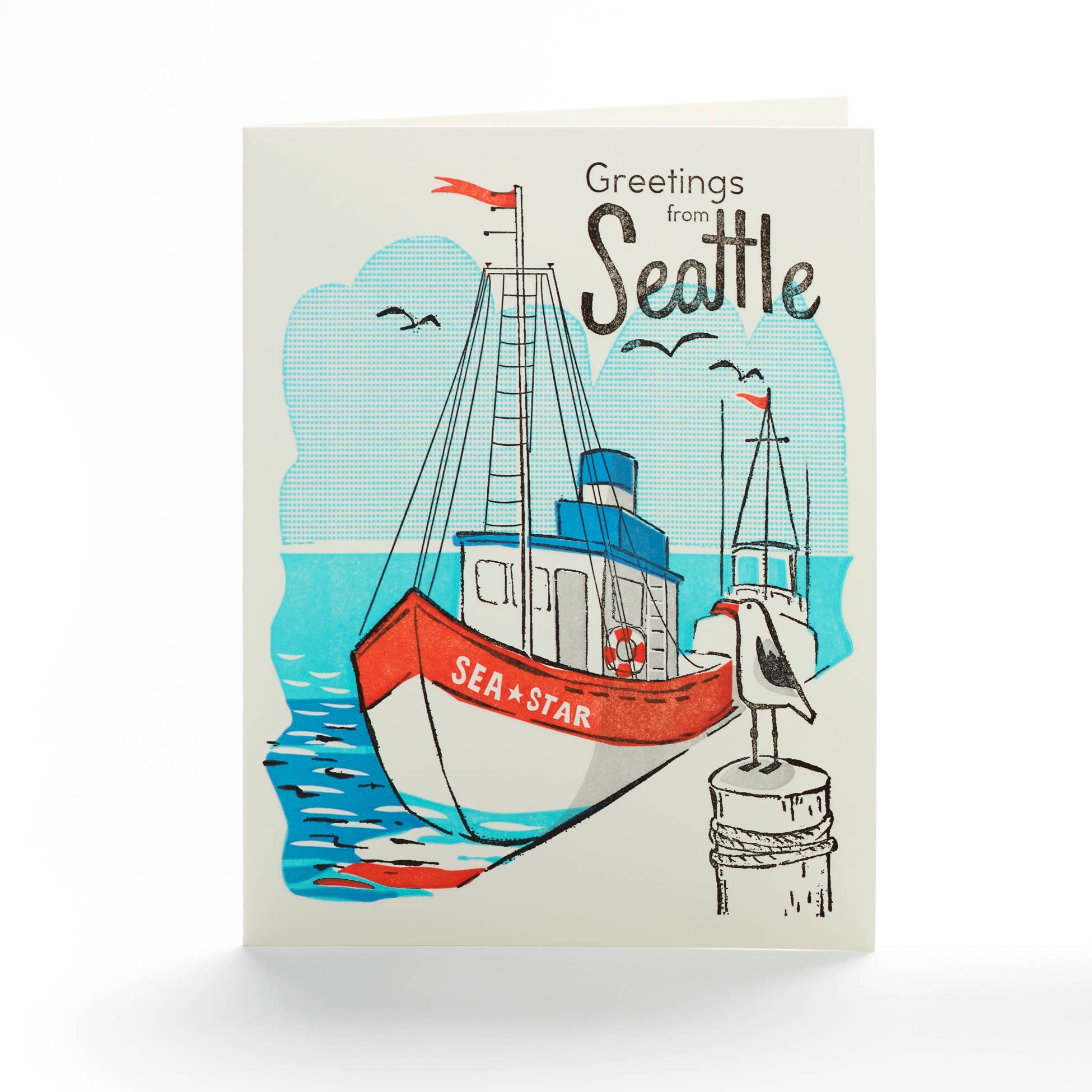 Greetings from Seattle Dock Notecard