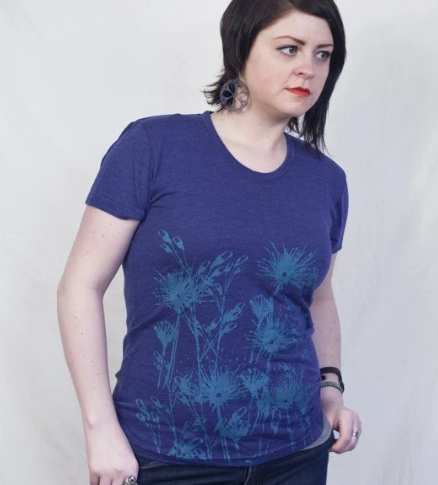 Dandelion : Women's Tee or V-neck: Tri-Black, L, photo 1 of 3