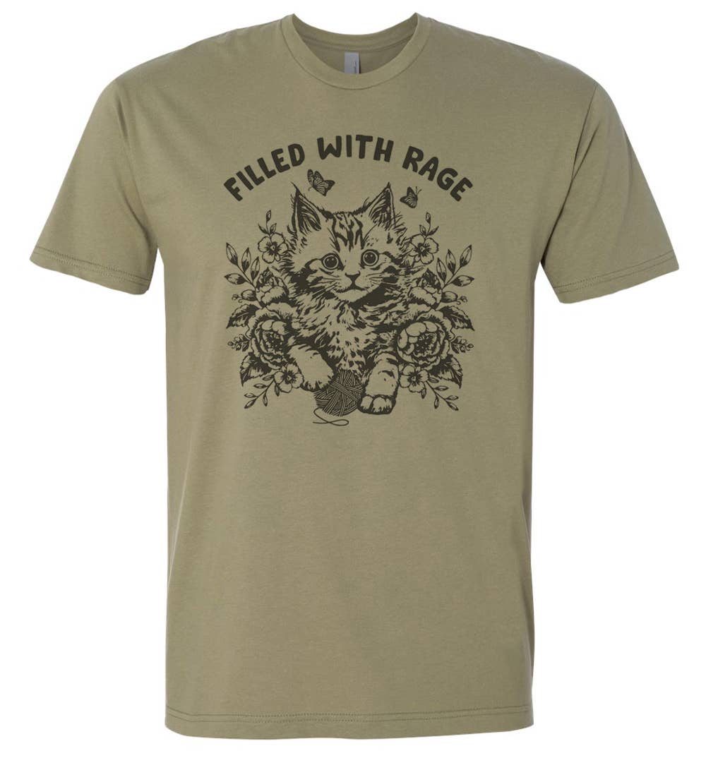 Filled With Rage Consumes Me Cute Cat Tee, photo 2 of 2