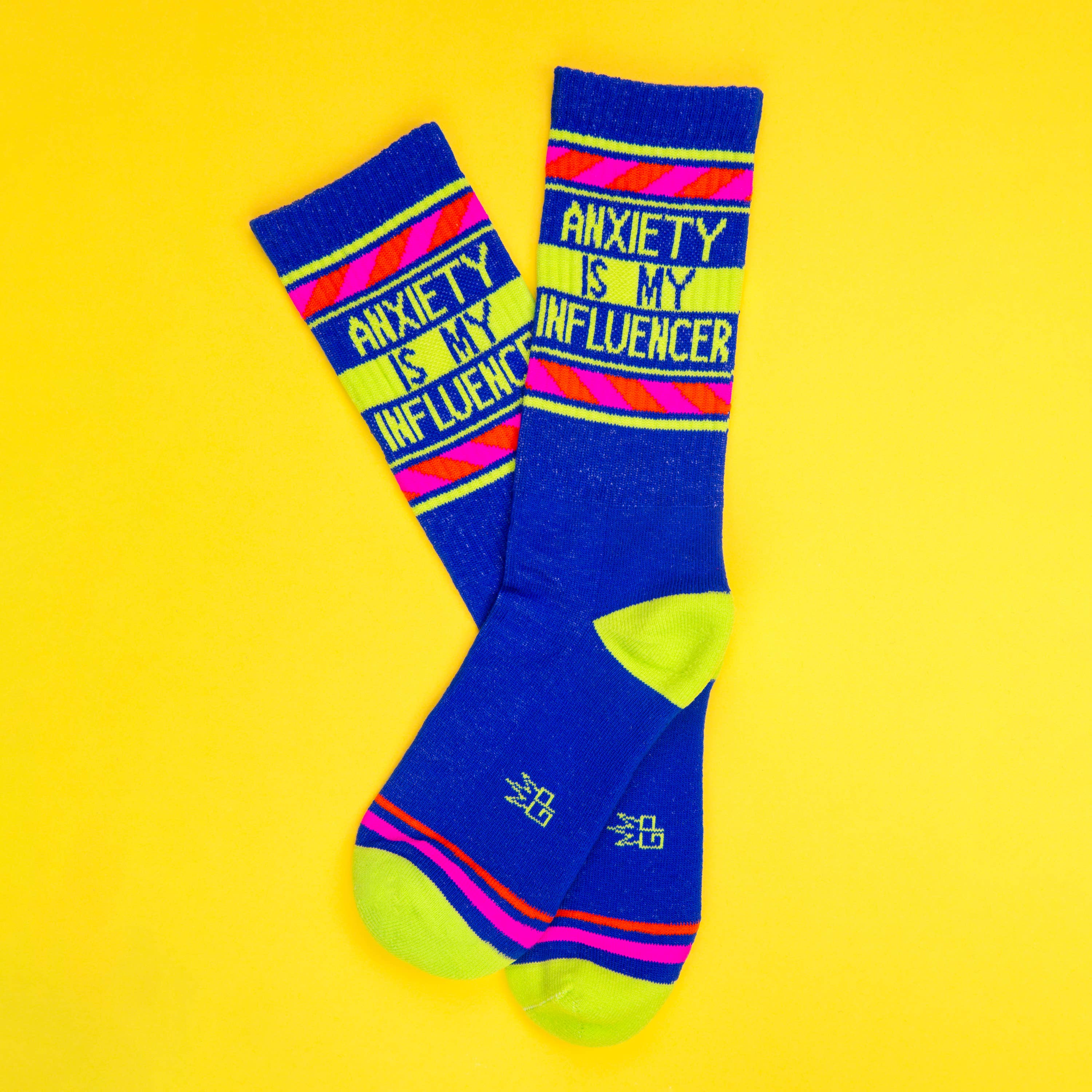 Anxiety is My Influencer Gym Crew Socks, photo 2 of 6