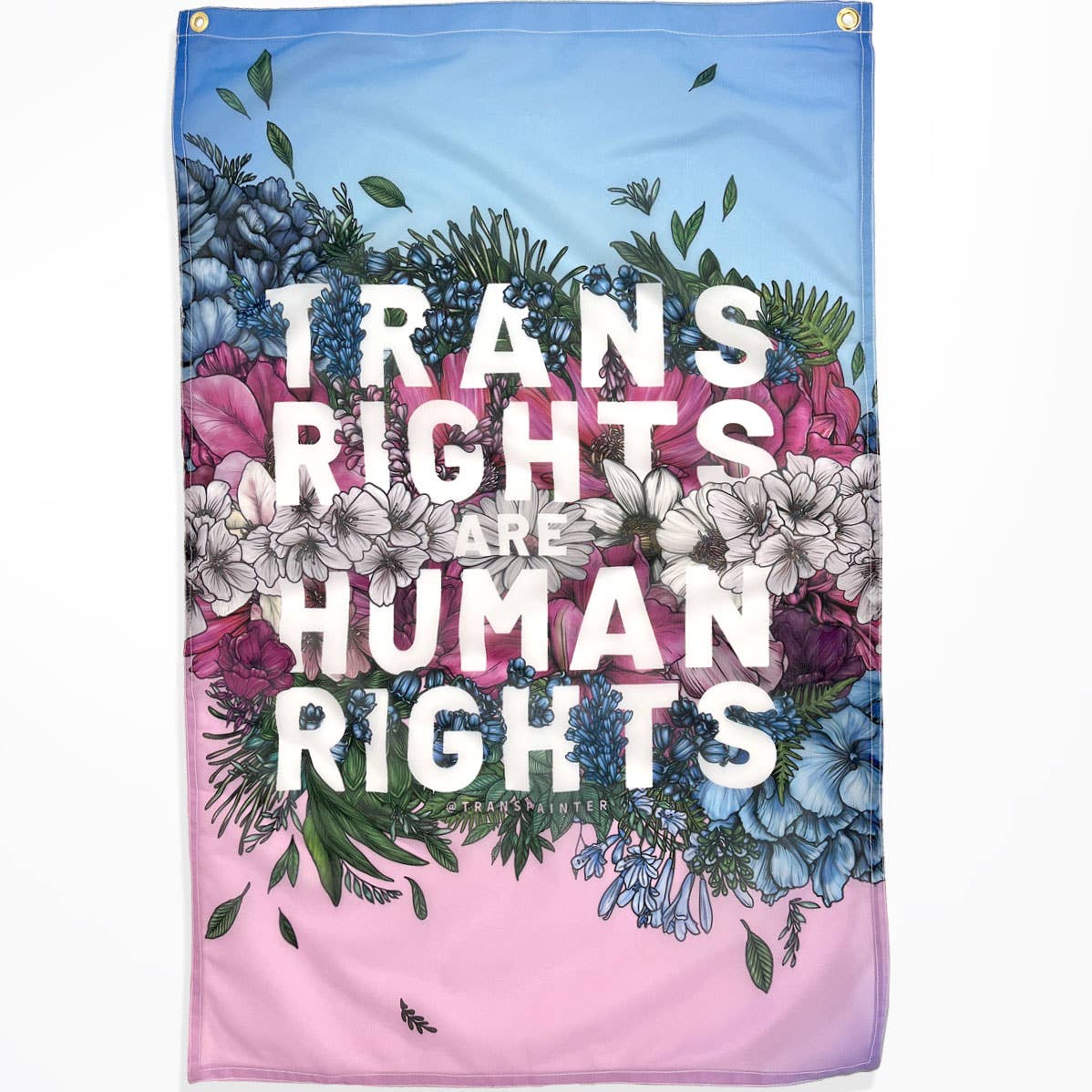 Trans Rights Are Human Rights Flag, photo 4 of 8
