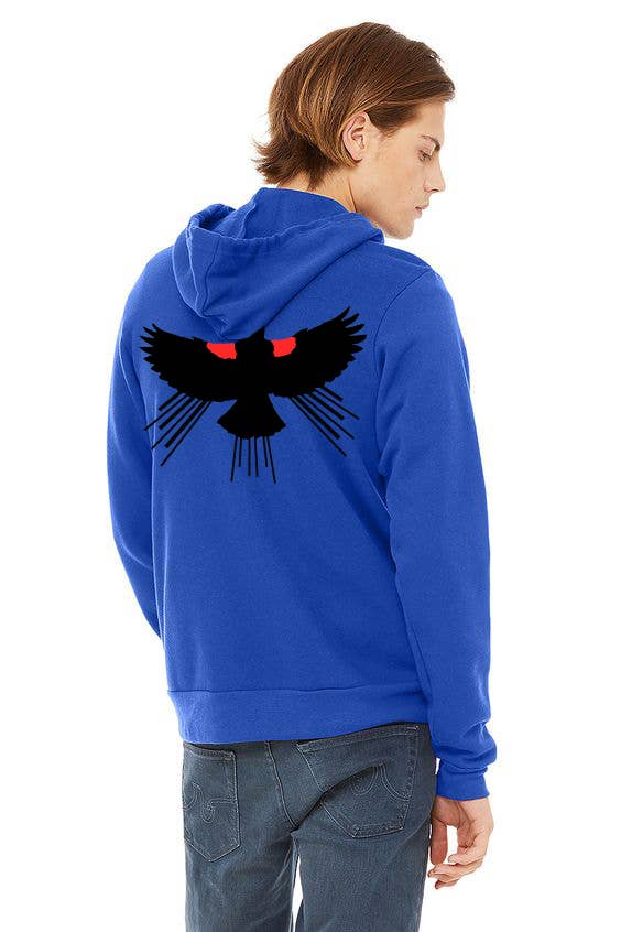 Red winged Blackbird Ultra Soft BellaCanvas Zip Hoodie