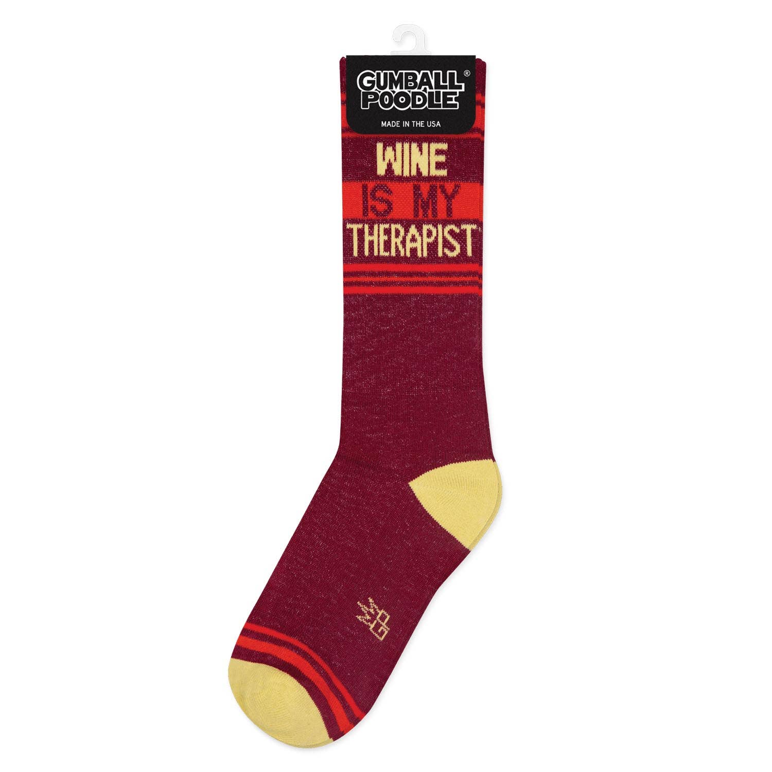 Wine is My Therapist Gym Crew Socks, photo 5 of 6
