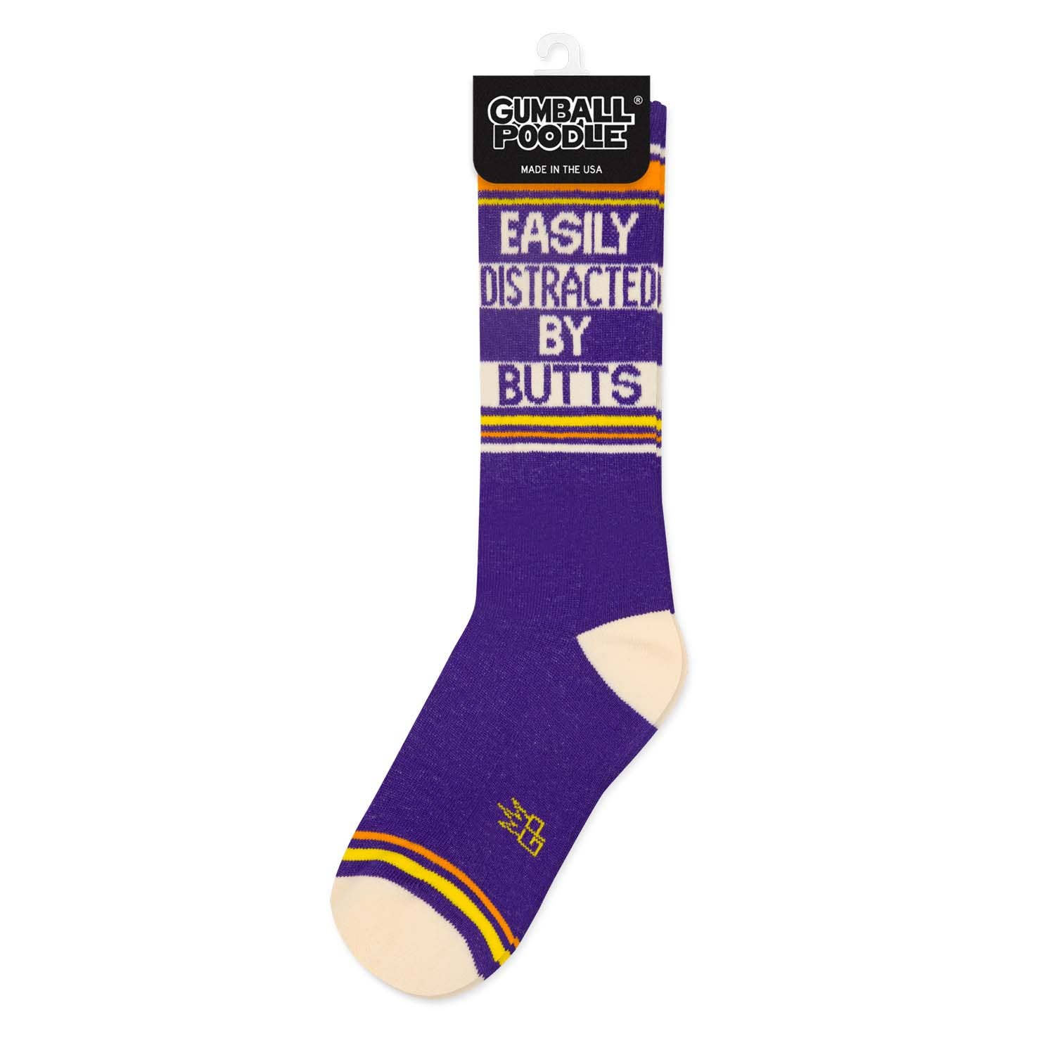 Easily Distracted By Butts Gym Crew Socks, photo 3 of 8