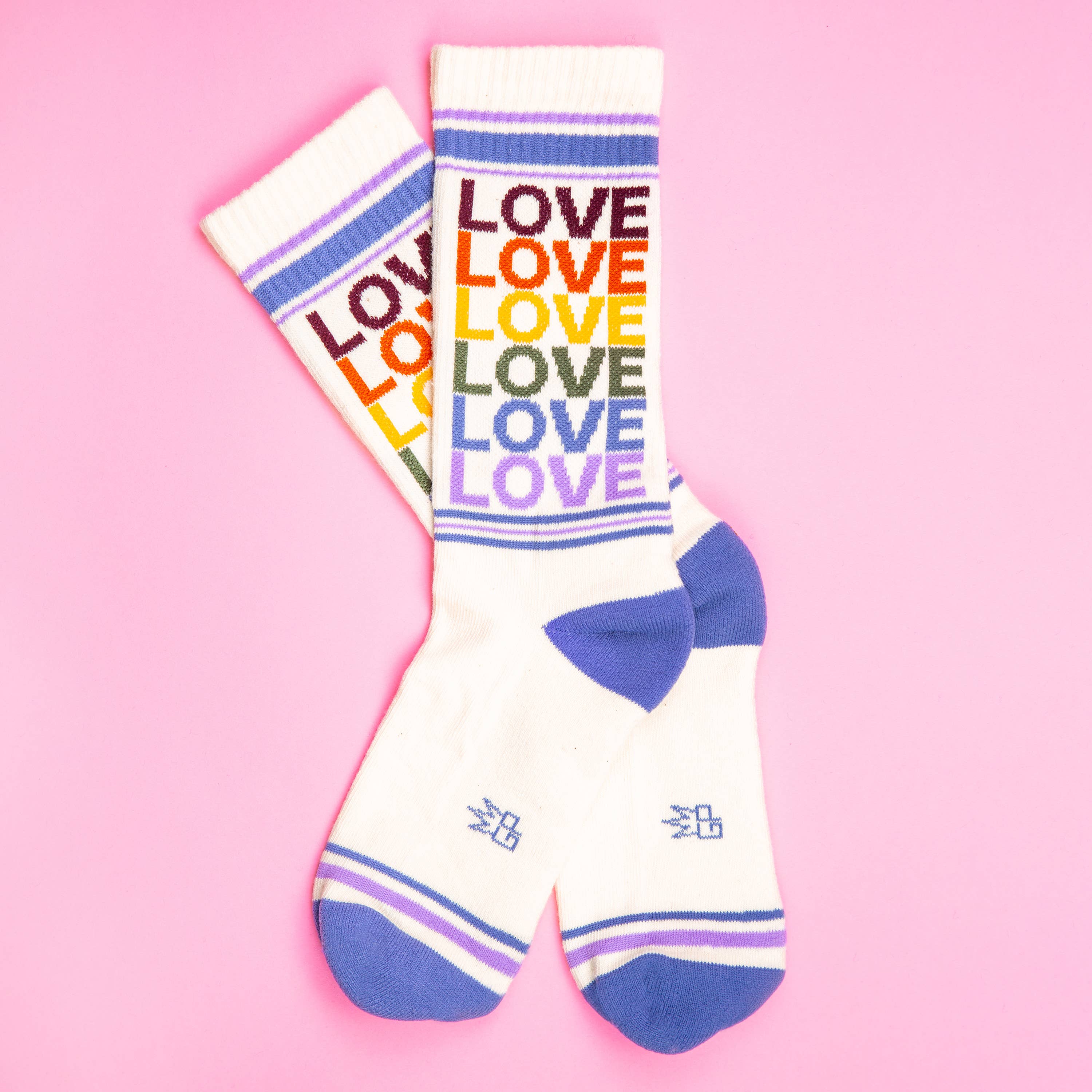 Love - Vintage Rainbow Gym Crew Socks, photo 2 of 5