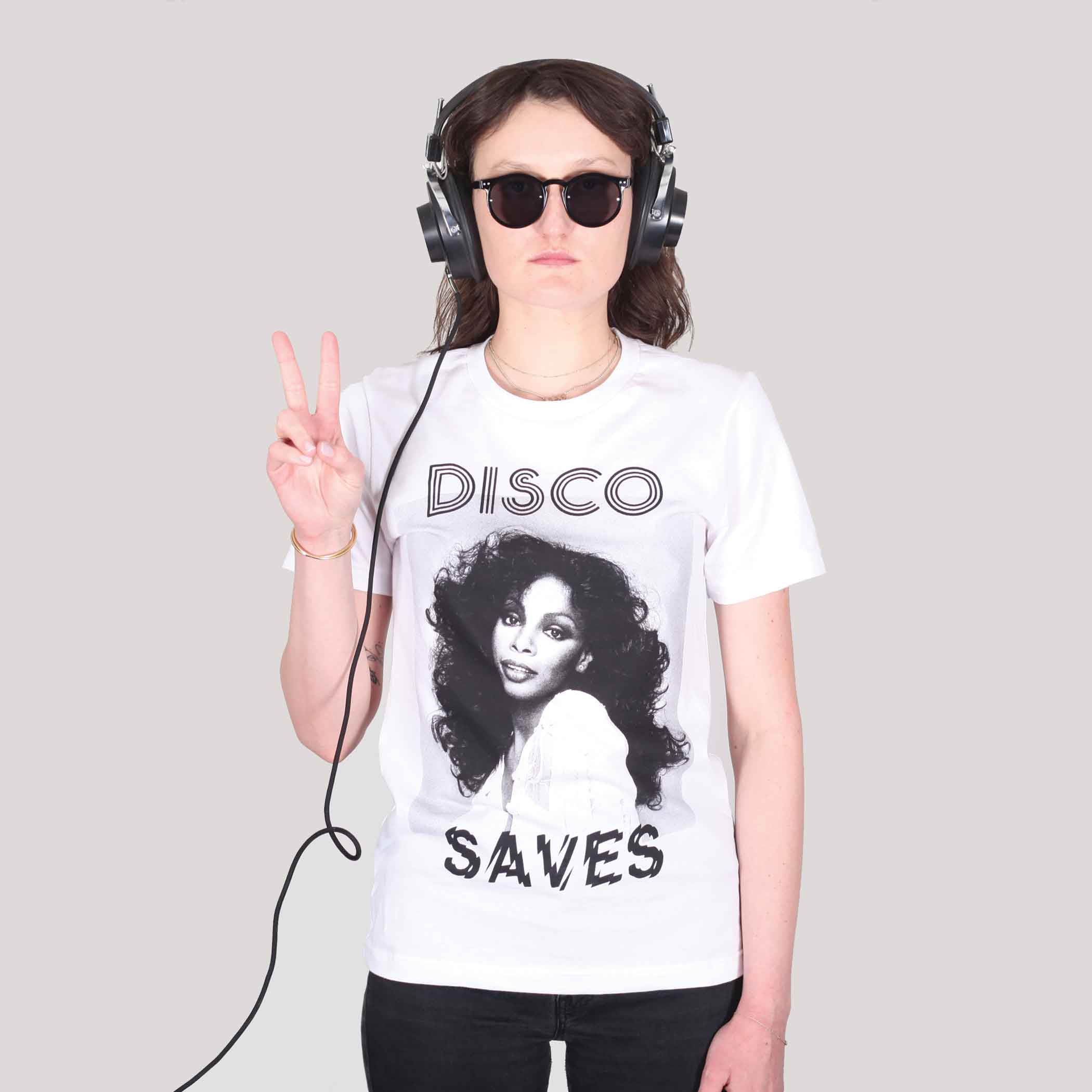 FM Disco Saves - Donna Summer - Crew Tee - White