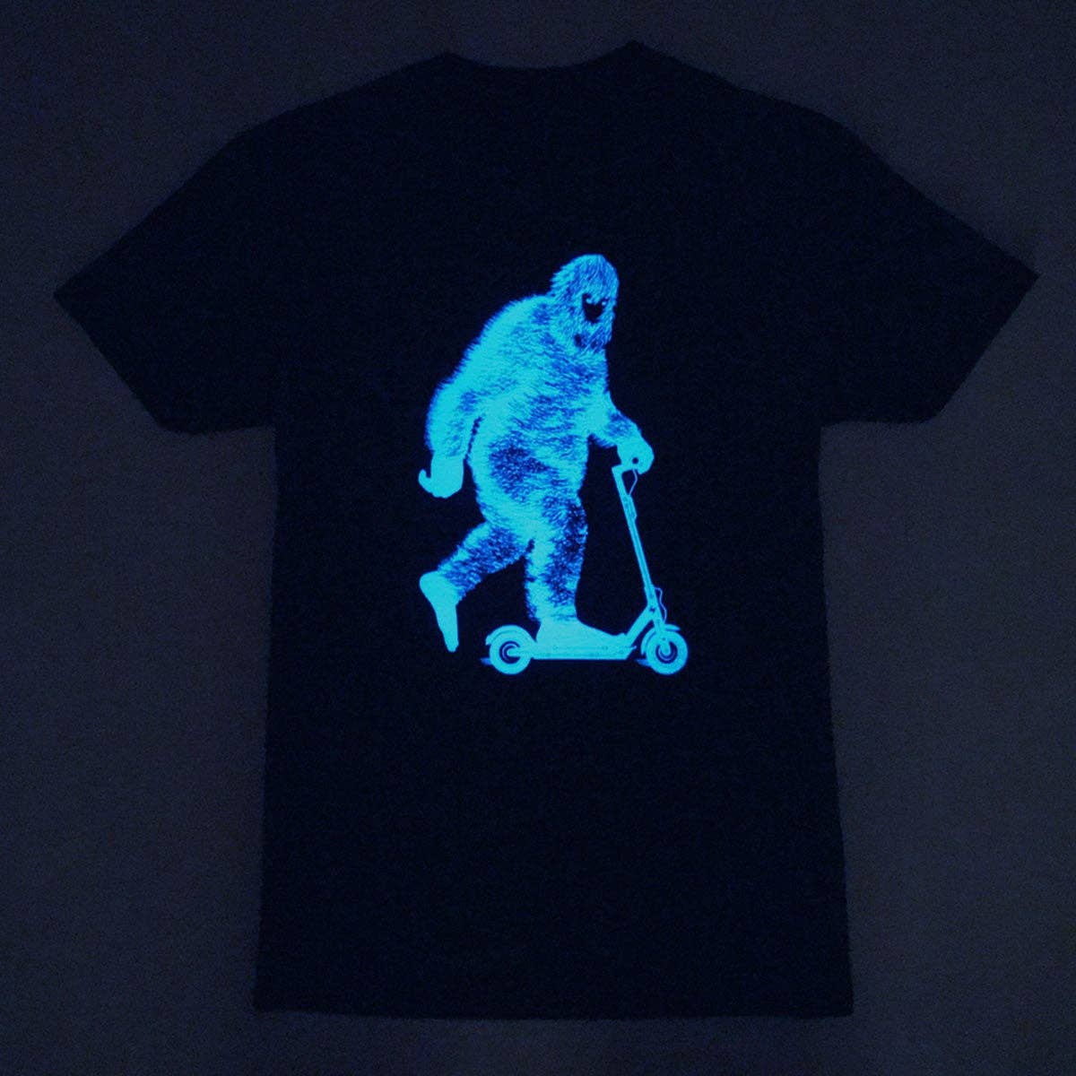 GLOW BIG - Scooter Riding Sasquatch Glow T-shirt: XXL, photo 2 of 4