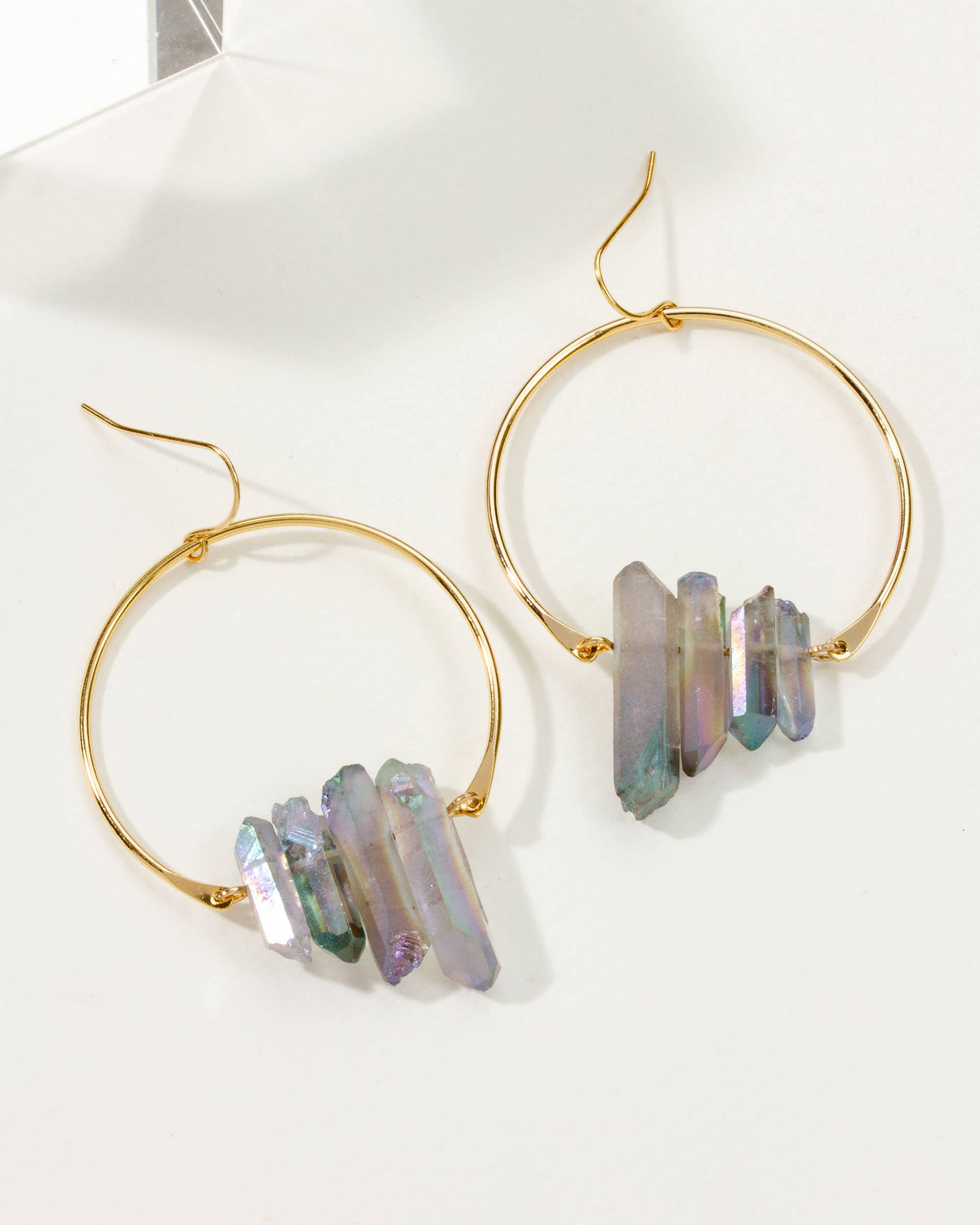 Super Nova Earrings- Rainbow Quartz, photo 1 of 3