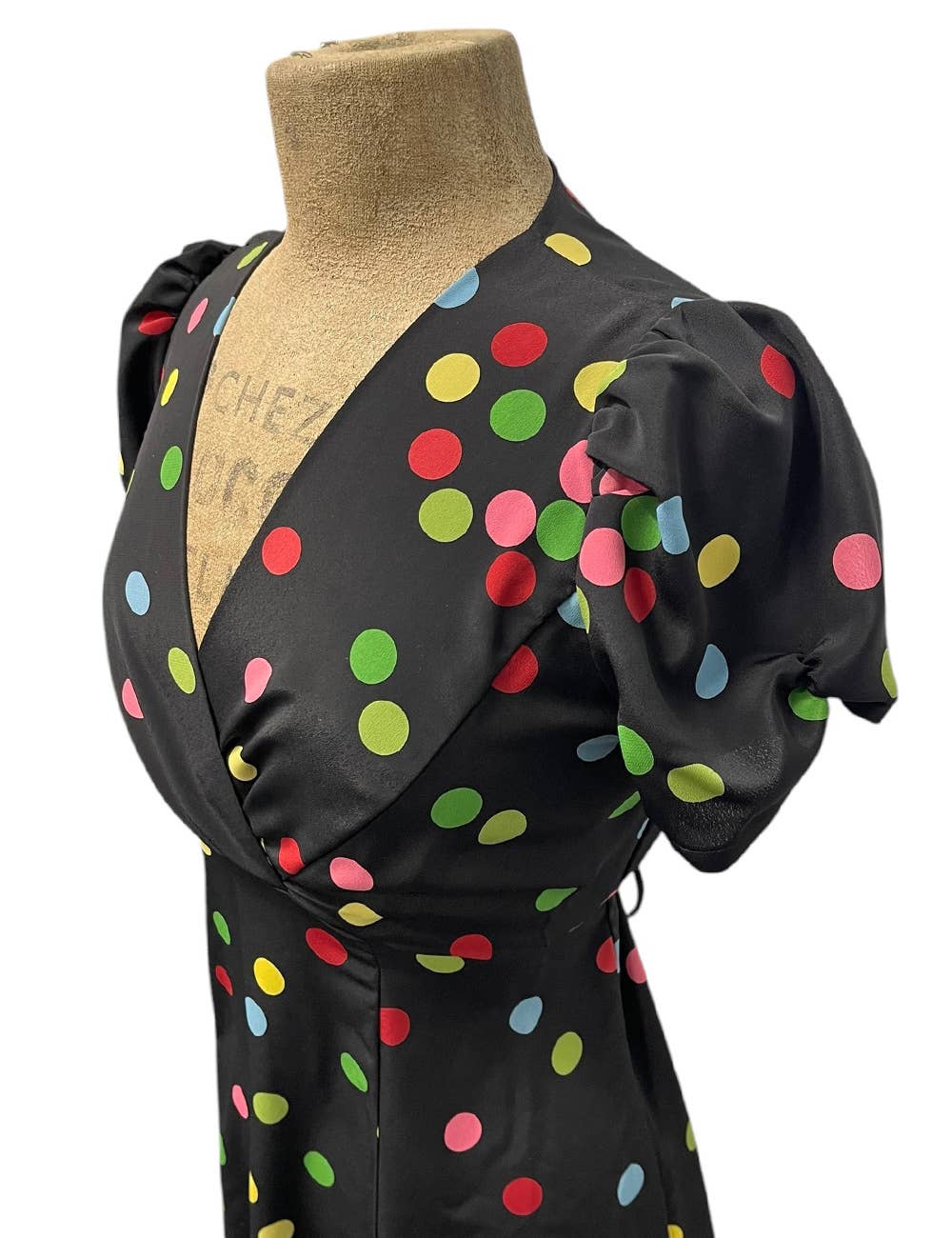 Black Circus Dot Retro Inspired Rita Dress, photo 4 of 5