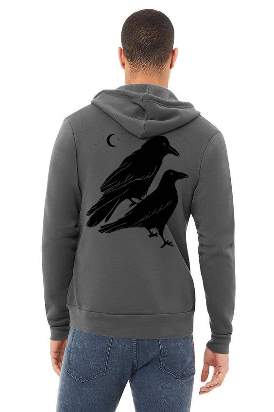 Celestial Ravens Ultra Soft BellaCanvas Zip Hoodie
