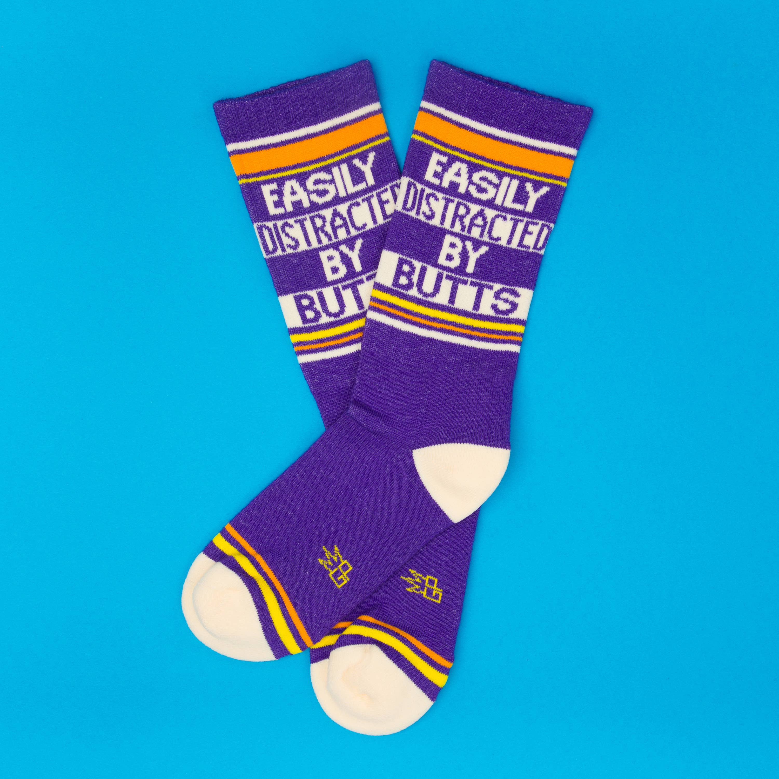 Easily Distracted By Butts Gym Crew Socks, photo 2 of 8
