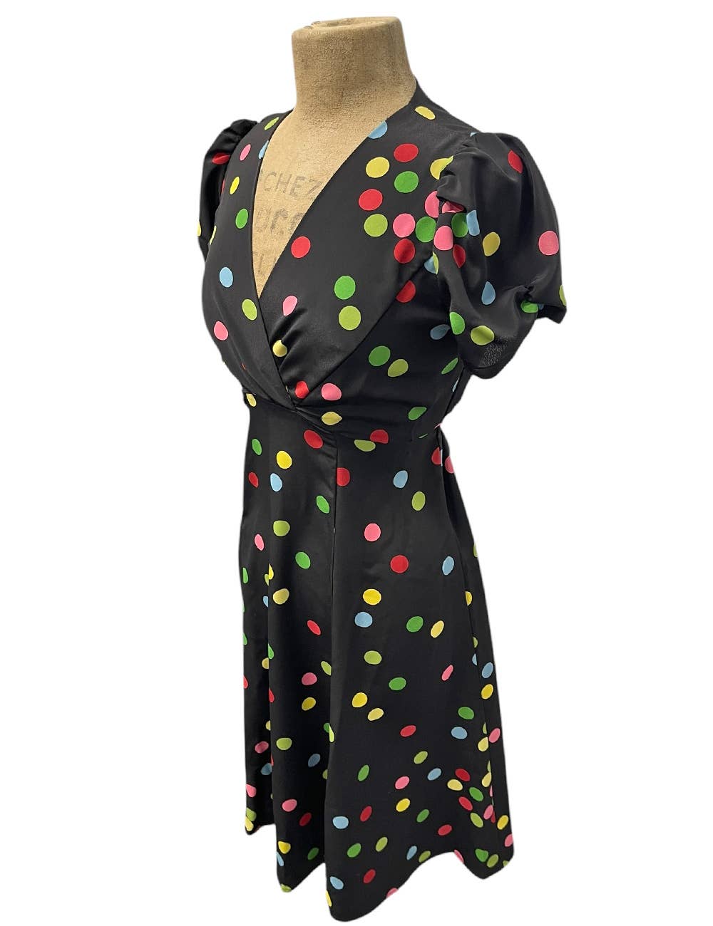 Black Circus Dot Retro Inspired Rita Dress, photo 2 of 5