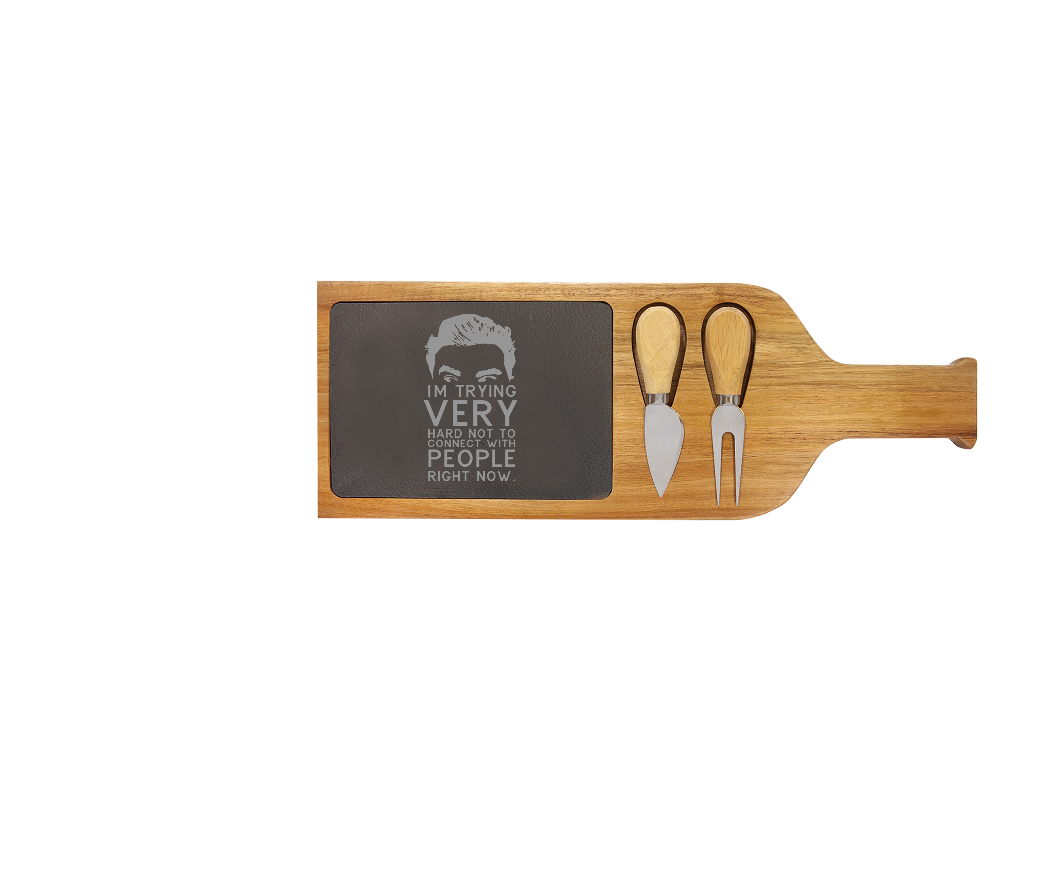 Schitts Creek, David Rose - Acacia Wood/Slate Server w/Tools