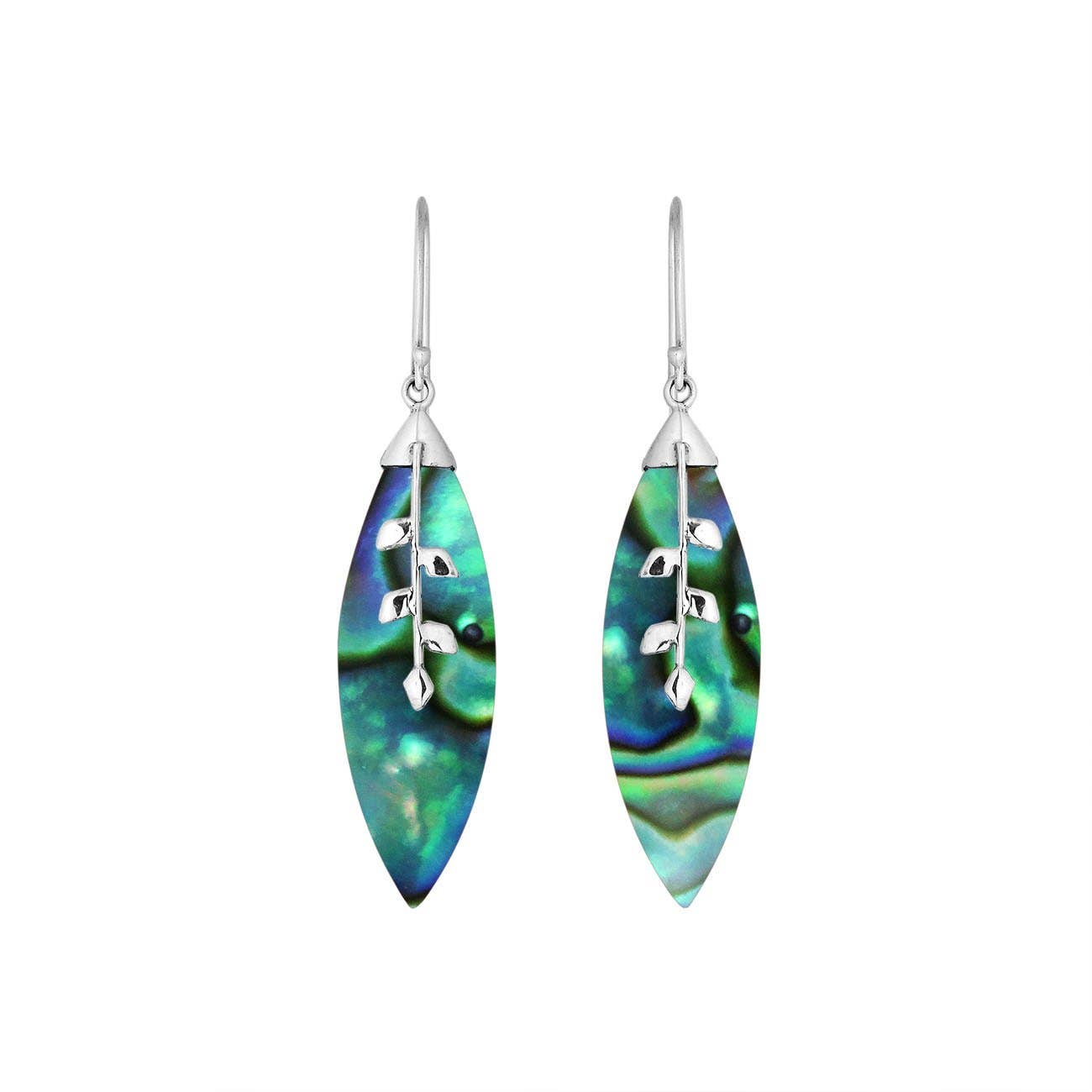 AE-1108-AB Sterling Silver Earring With Abalone Shell