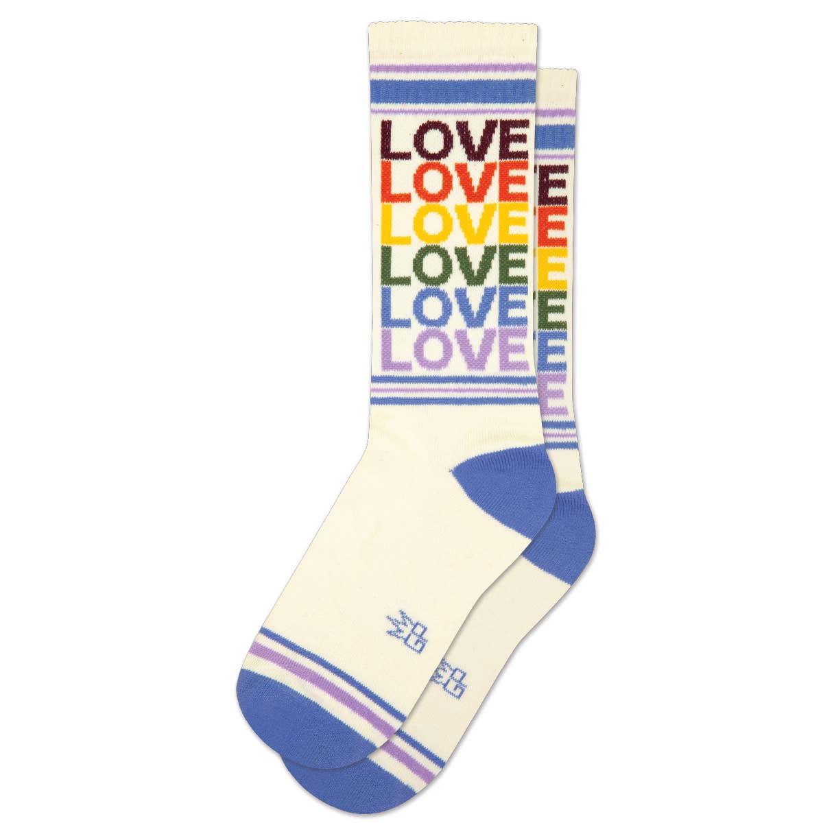 Love - Vintage Rainbow Gym Crew Socks, photo 1 of 5