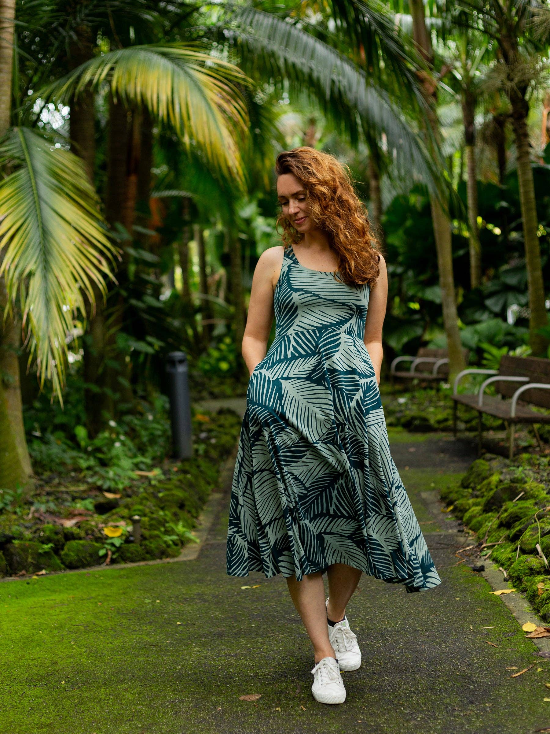 Tropics Organic Midi Fit + Flare Dress, photo 3 of 8