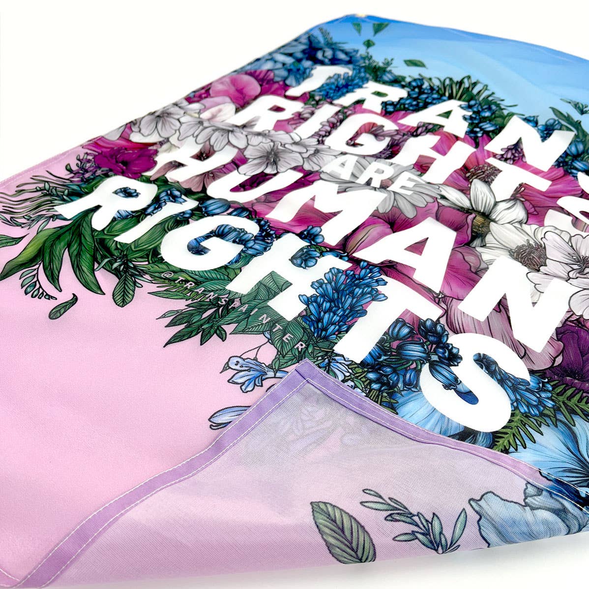 Trans Rights Are Human Rights Flag, photo 5 of 8