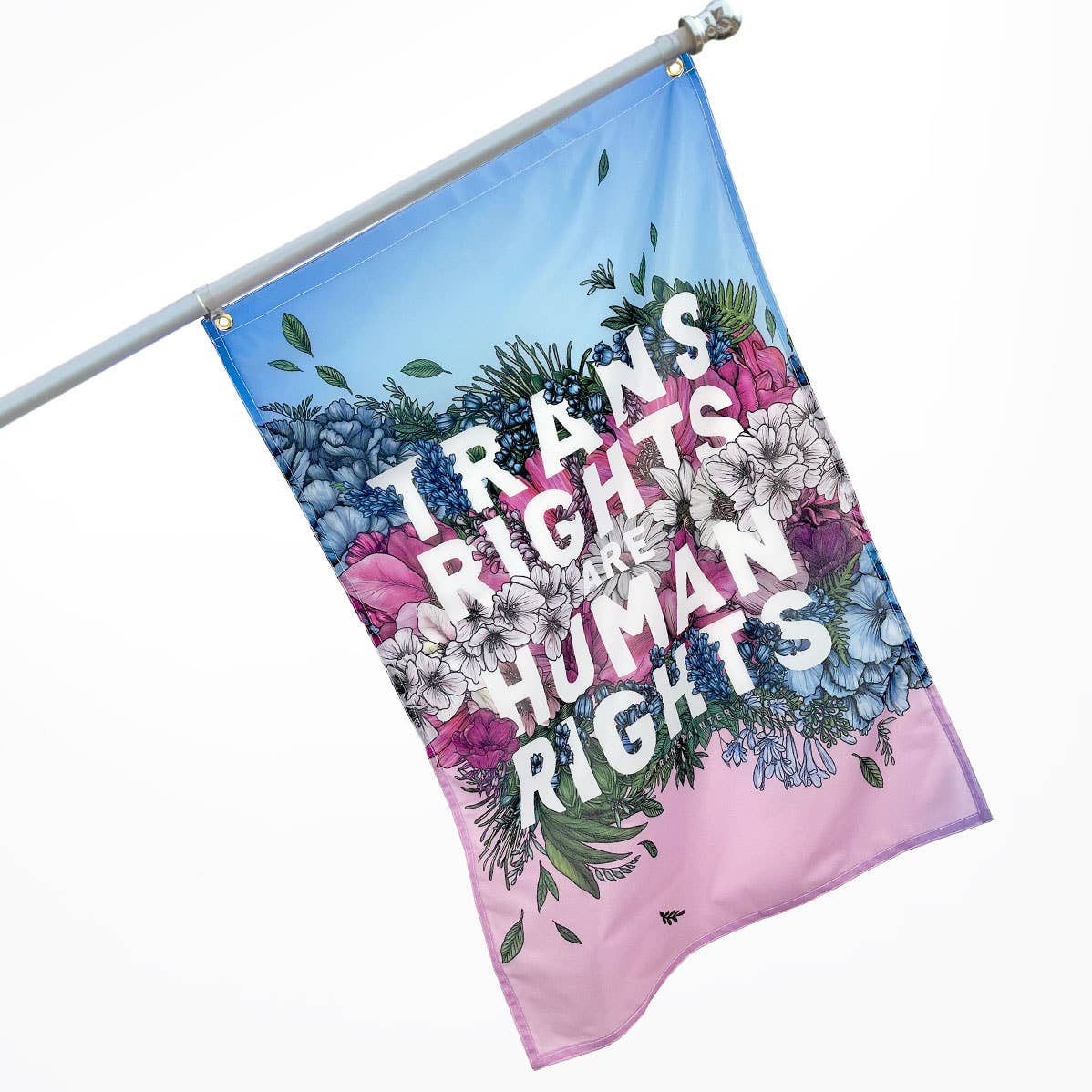 Trans Rights Are Human Rights Flag, photo 2 of 8