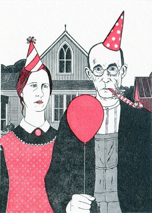 AMERICAN GOTHIC BIRTHDAY Card
