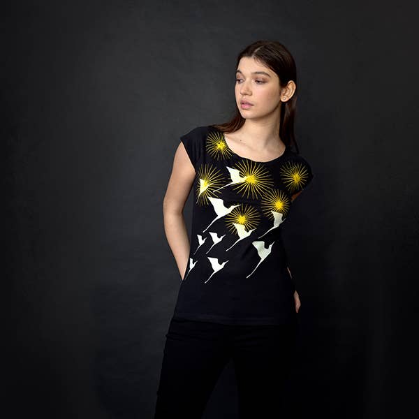 Starburst Bamboo T: Black, S, photo 1 of 2