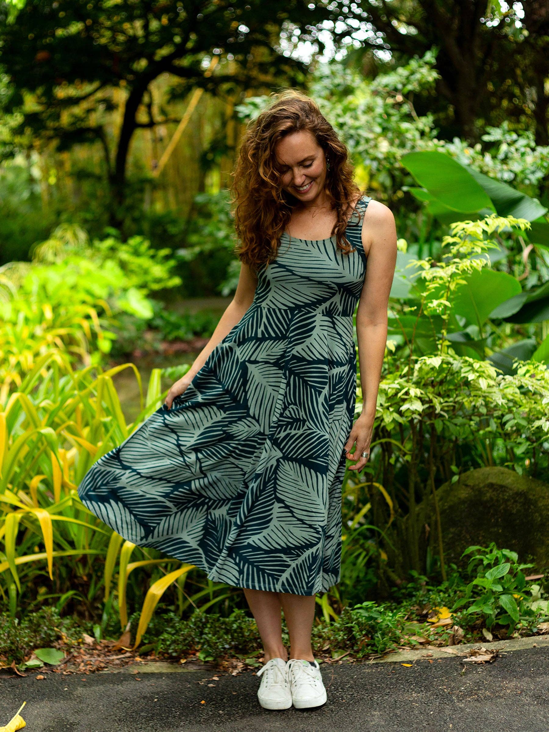 Tropics Organic Midi Fit + Flare Dress, photo 1 of 8
