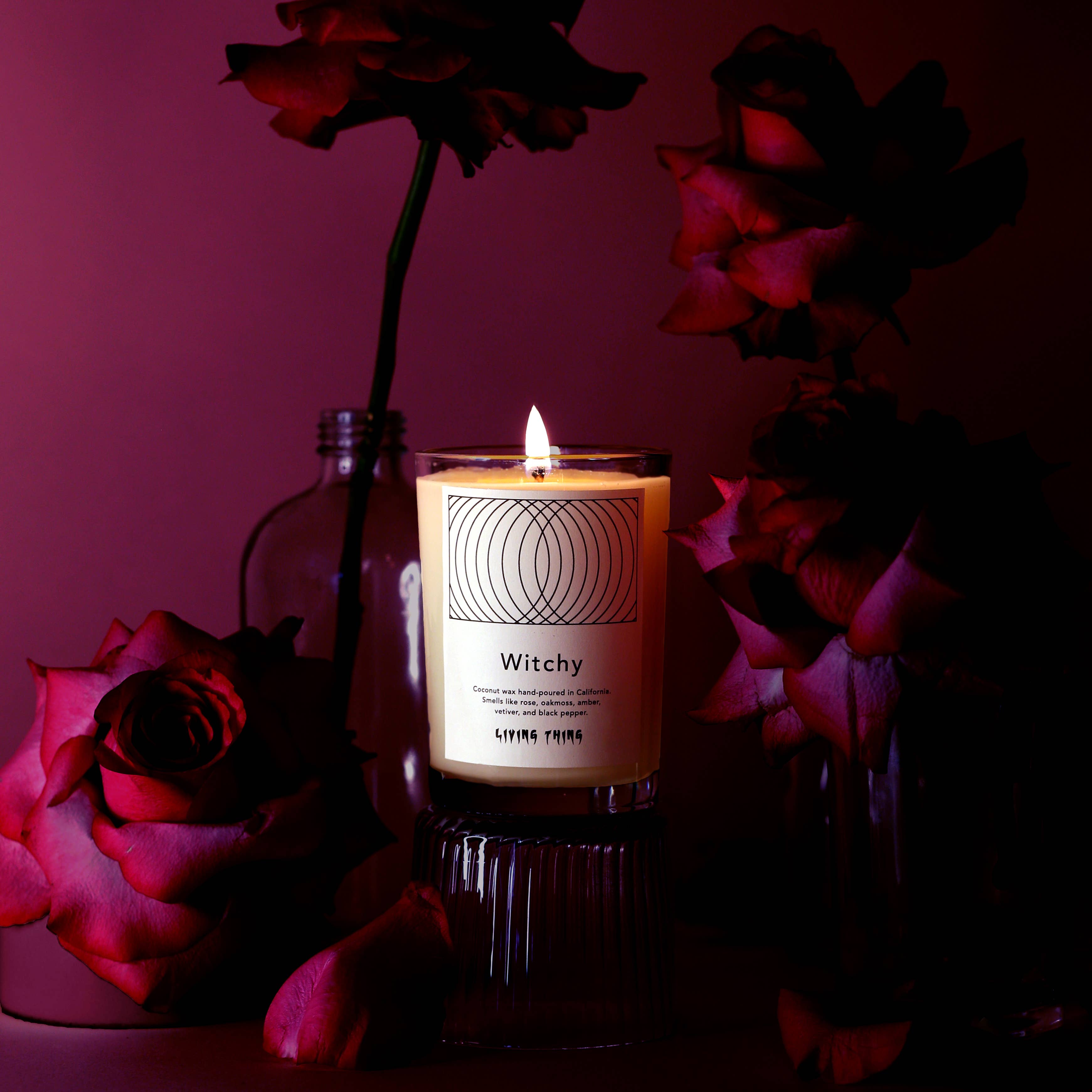 Witchy: Amber, Oakmoss + Rose Forest Candle, photo 2 of 5