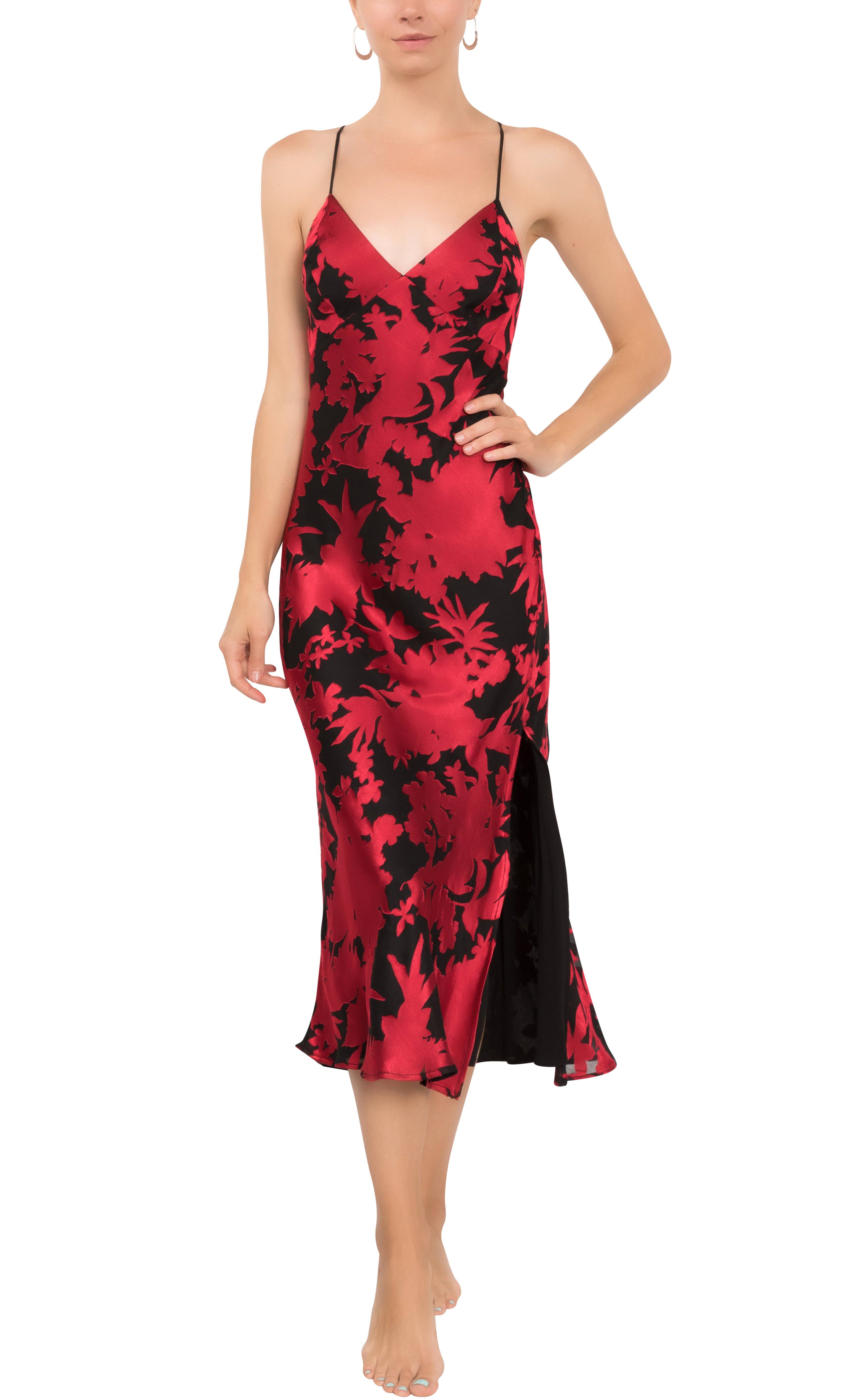 Red Velvet Burnout Dress, photo 1 of 5