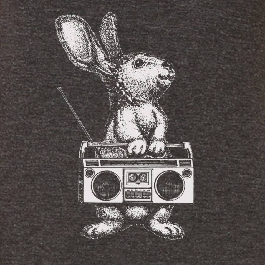 Bunny Boom Box shirt | rabbit radio tshirt, photo 1 of 4