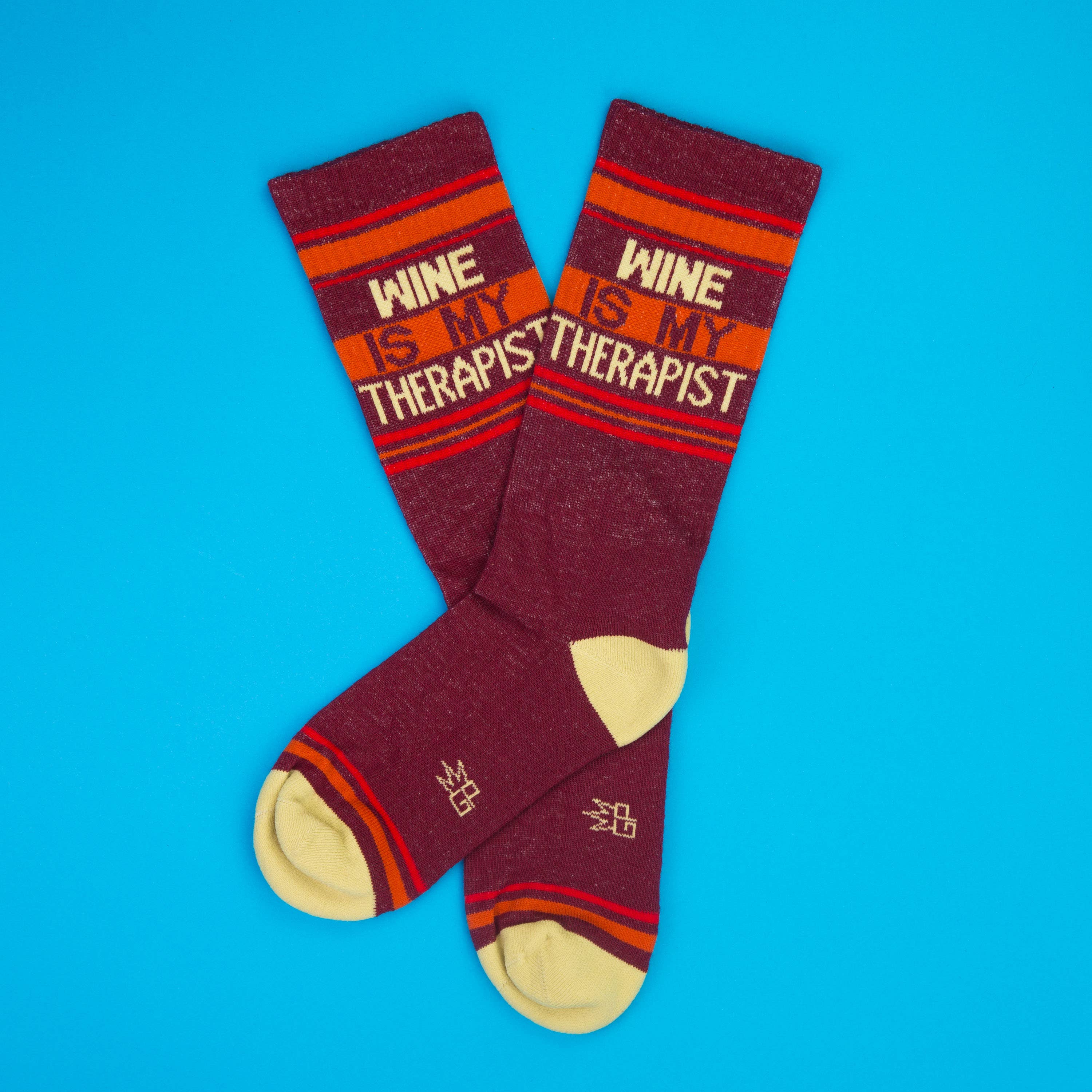 Wine is My Therapist Gym Crew Socks, photo 2 of 6