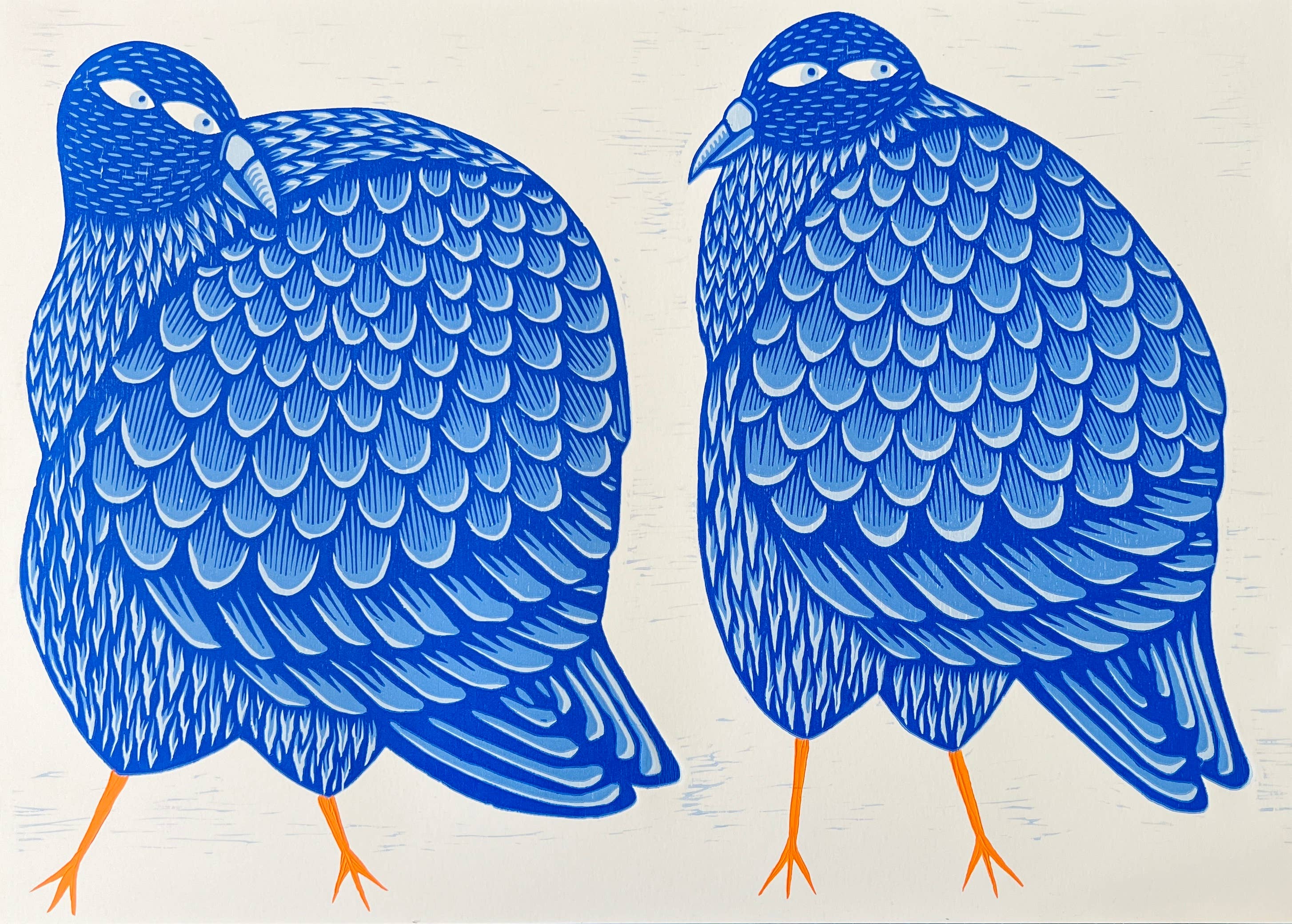 Pigeon Fancier - Original Woodcut Print, photo 1 of 4