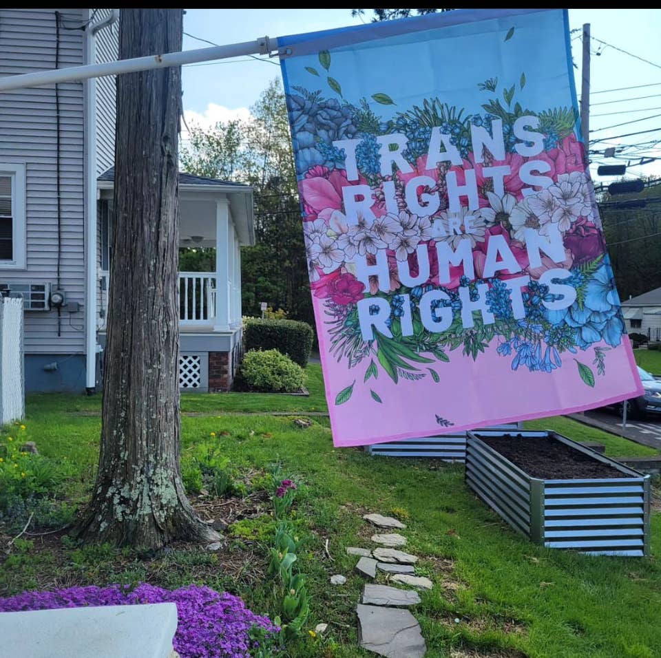 Trans Rights Are Human Rights Flag, photo 1 of 8