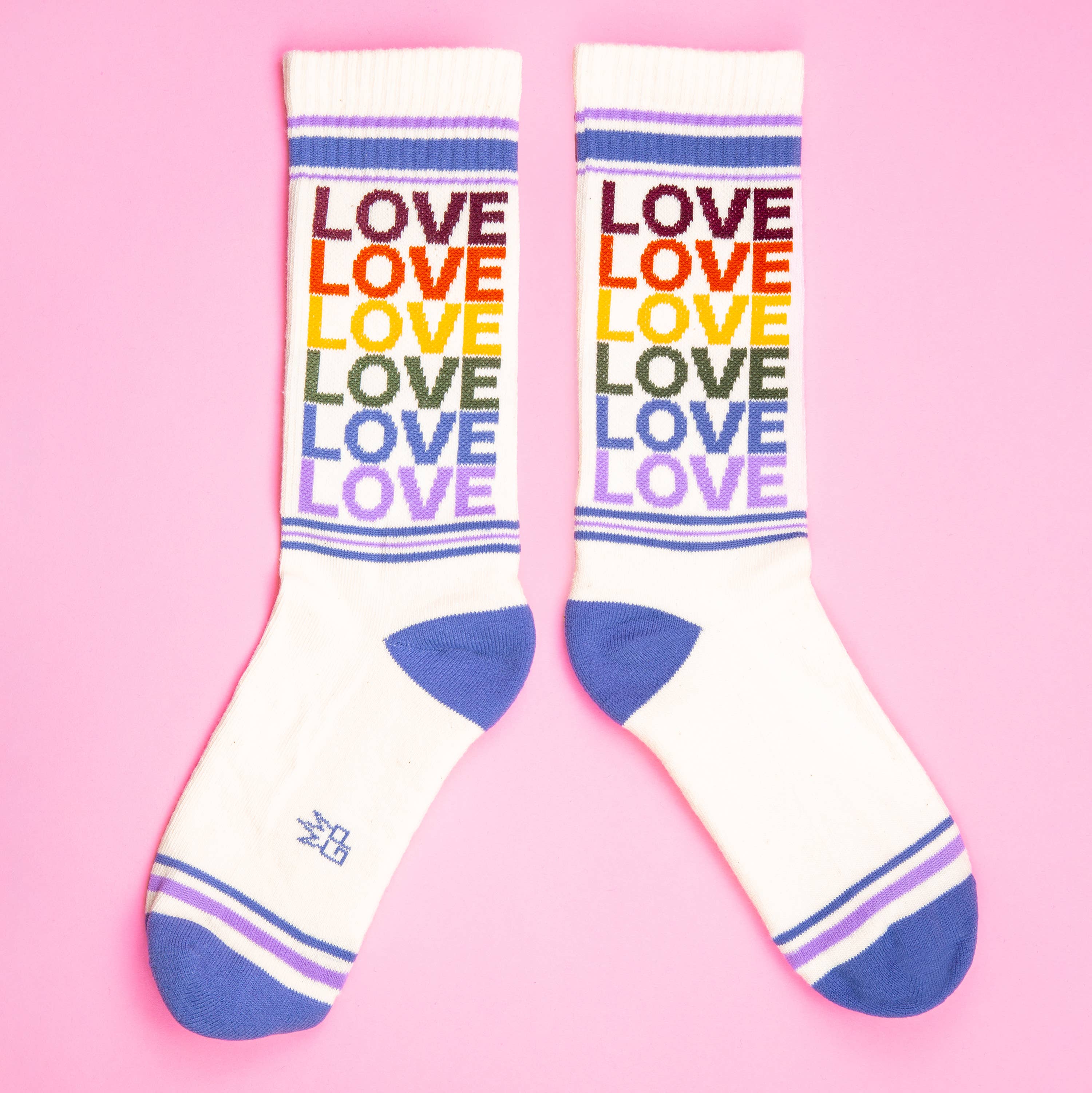 Love - Vintage Rainbow Gym Crew Socks, photo 3 of 5