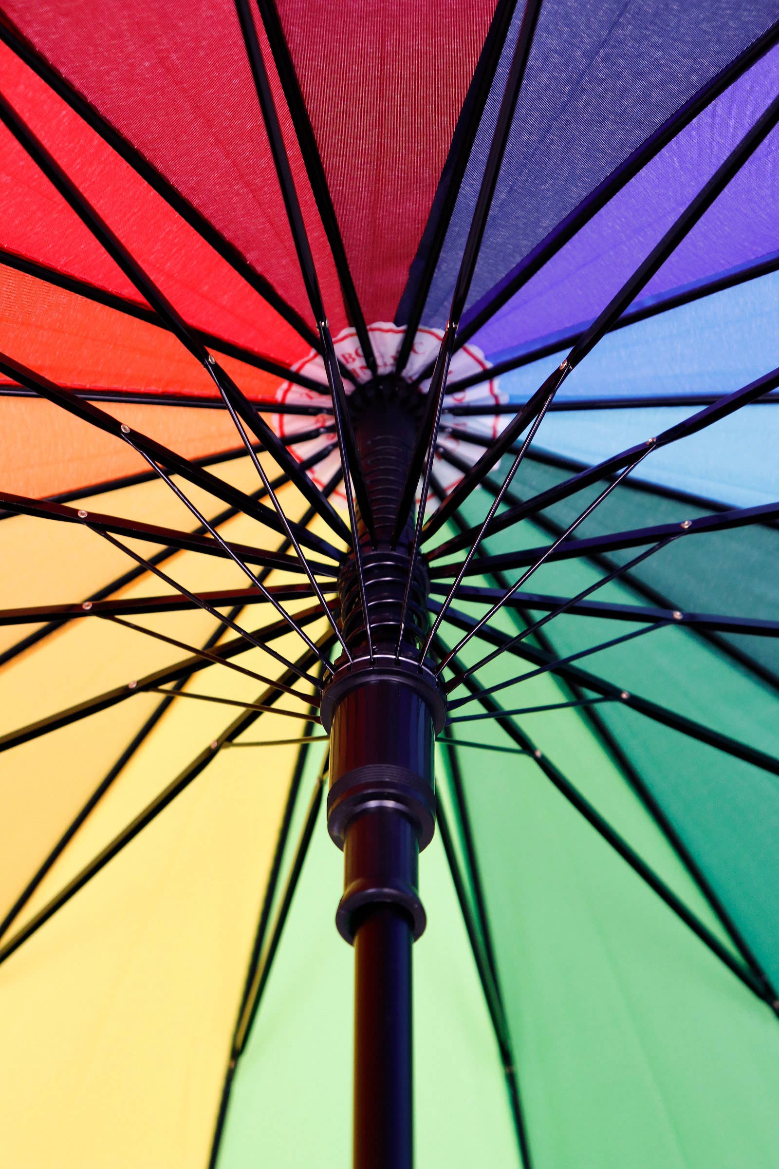 Rainbow 16 Panel Auto Open-fold Umbrella: AS SHOWN, ONE SIZE, photo 5 of 5