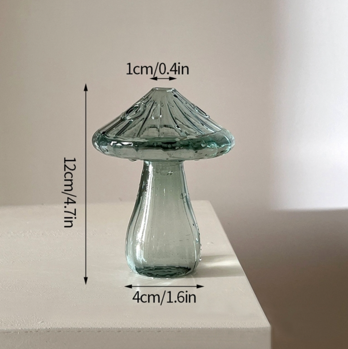 Mini Glass Mushroom Bud Vase, photo 3 of 7
