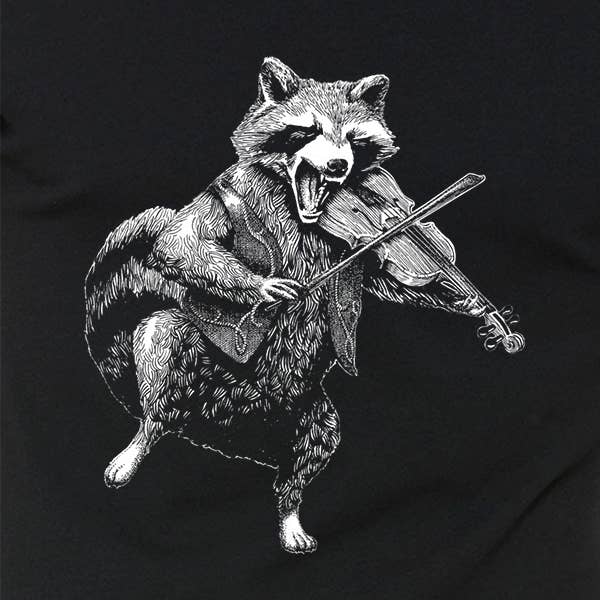 Raccoon Playing Fiddle Shirt | Trash Panda Violin Player, photo 1 of 5