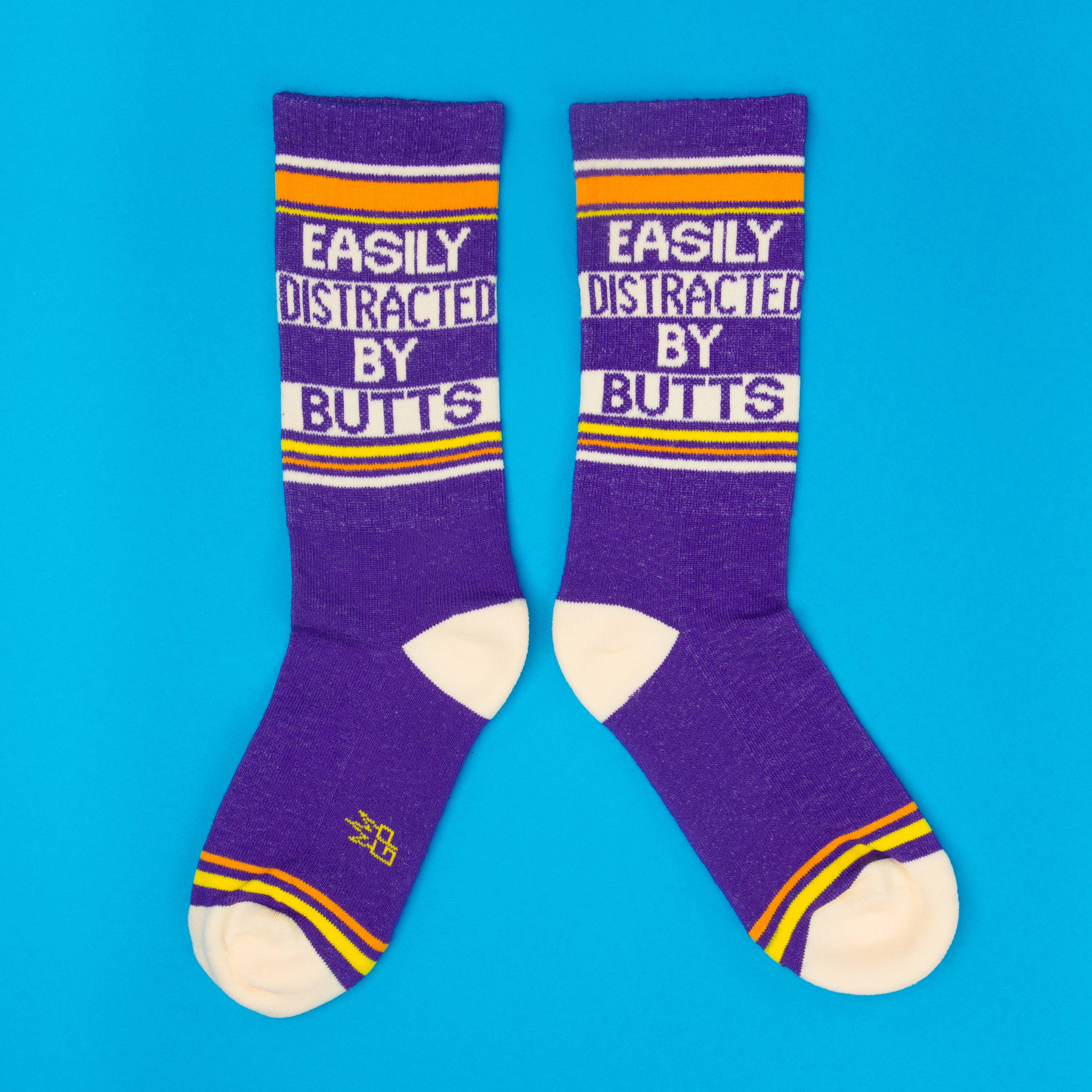 Easily Distracted By Butts Gym Crew Socks, photo 5 of 8