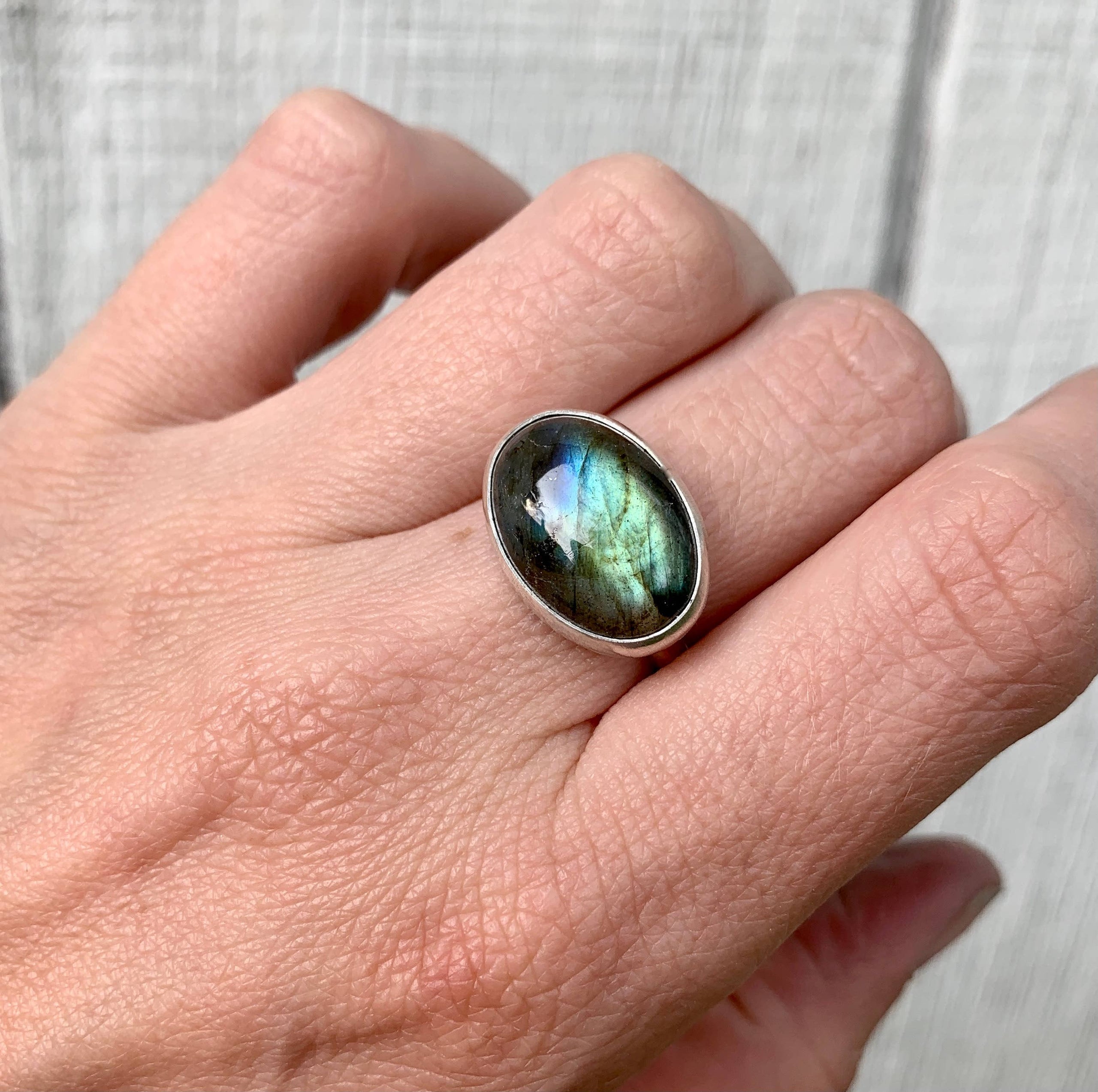 Labradorite Ring, Sterling silver ring, statement good ring